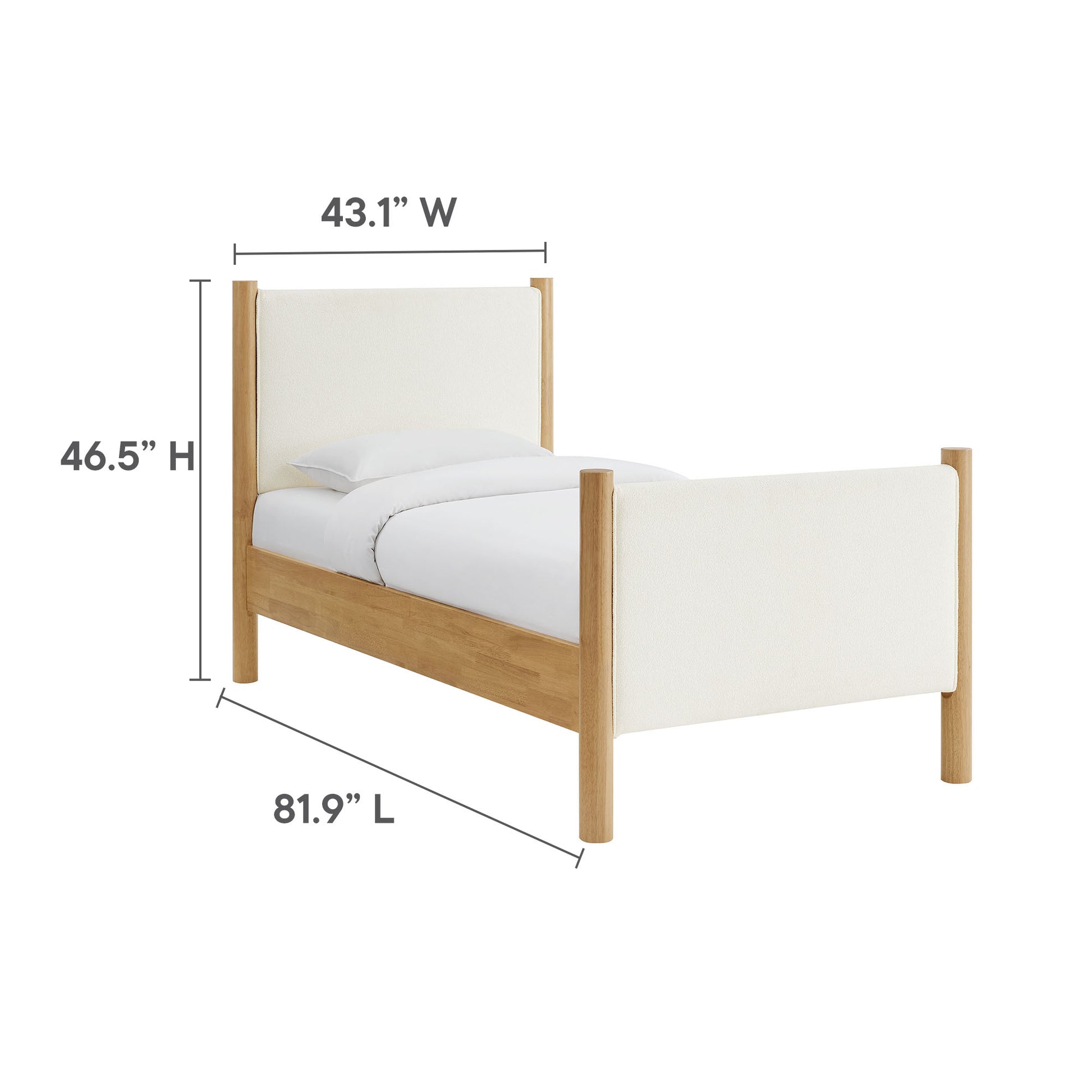 Maven Twin Size Boucle Upholstered Platform Bed by Modway - Best Buy Furniture