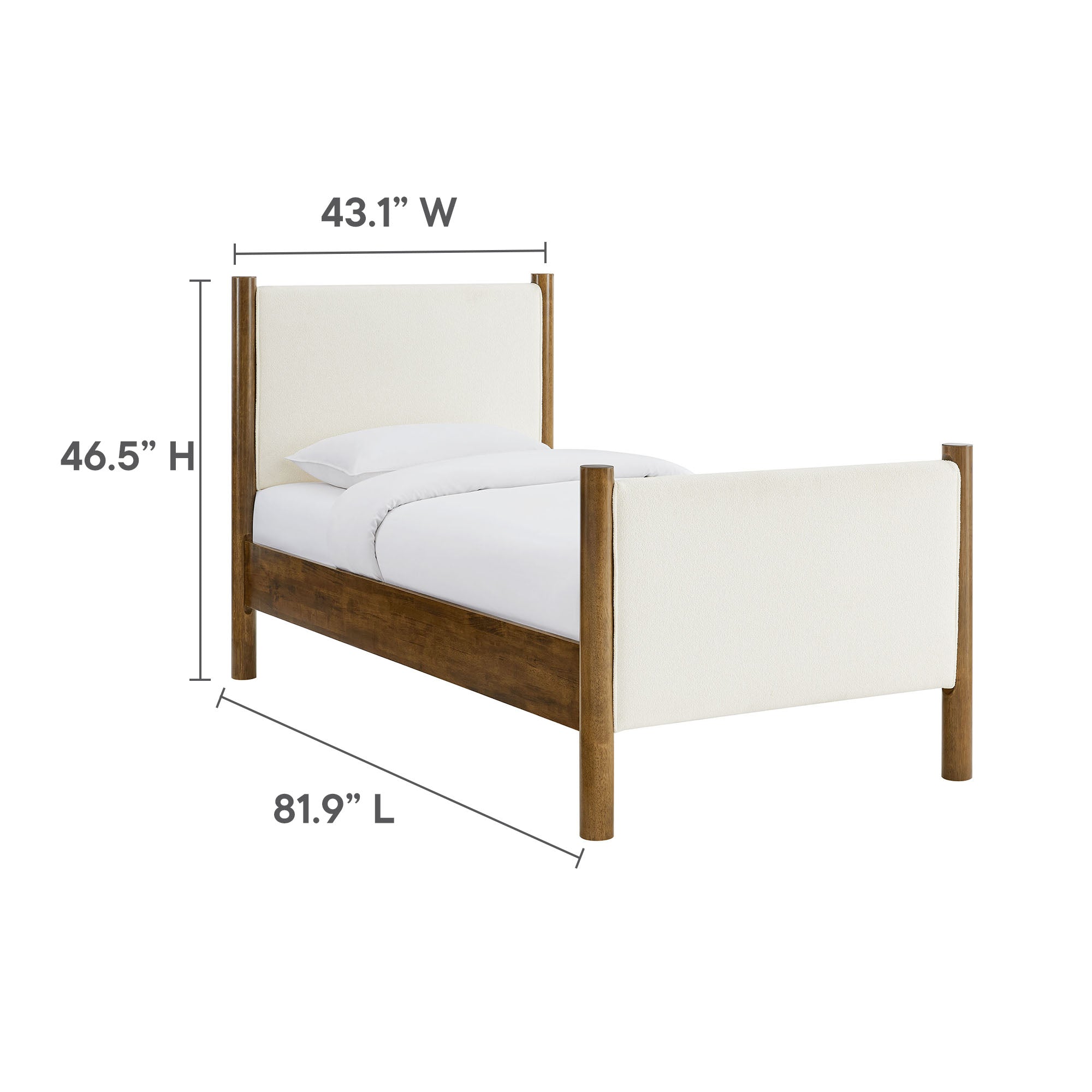 Maven Twin Size Boucle Upholstered Platform Bed by Modway - Best Buy Furniture