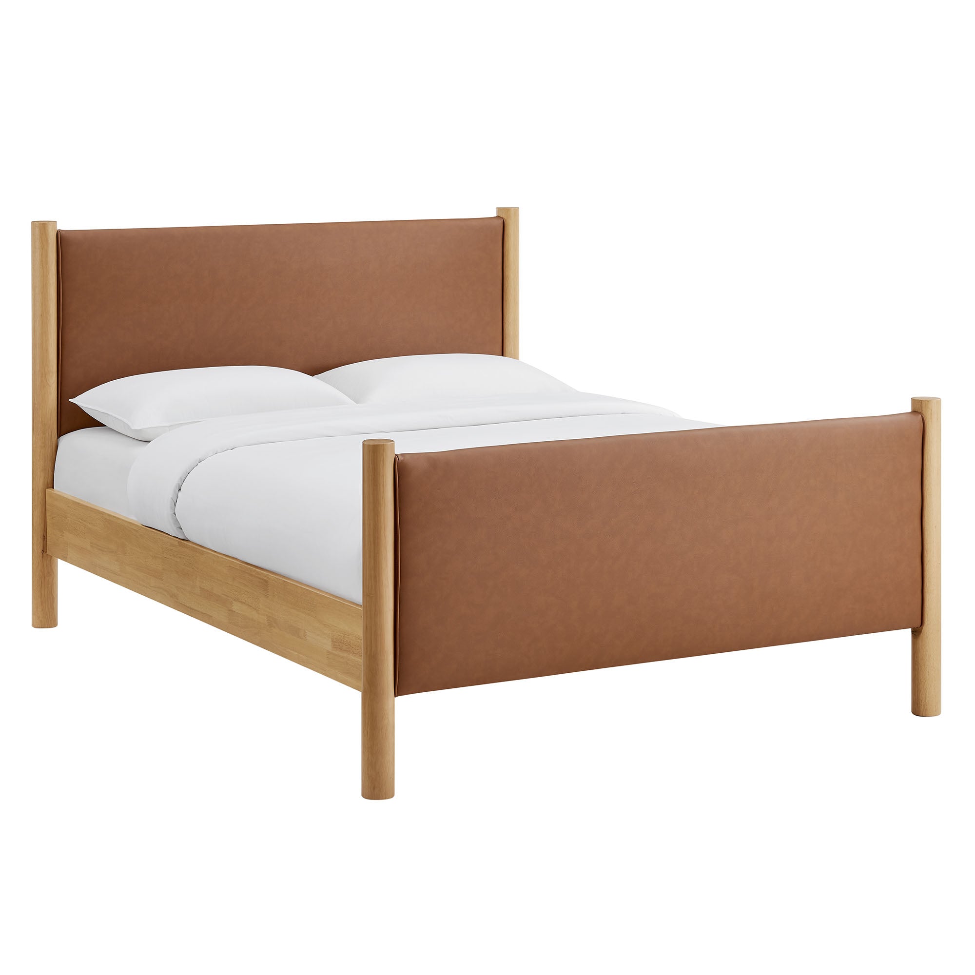 Maven Full Size Vegan Leather Upholstered Platform Bed by Modway - Best Buy Furniture