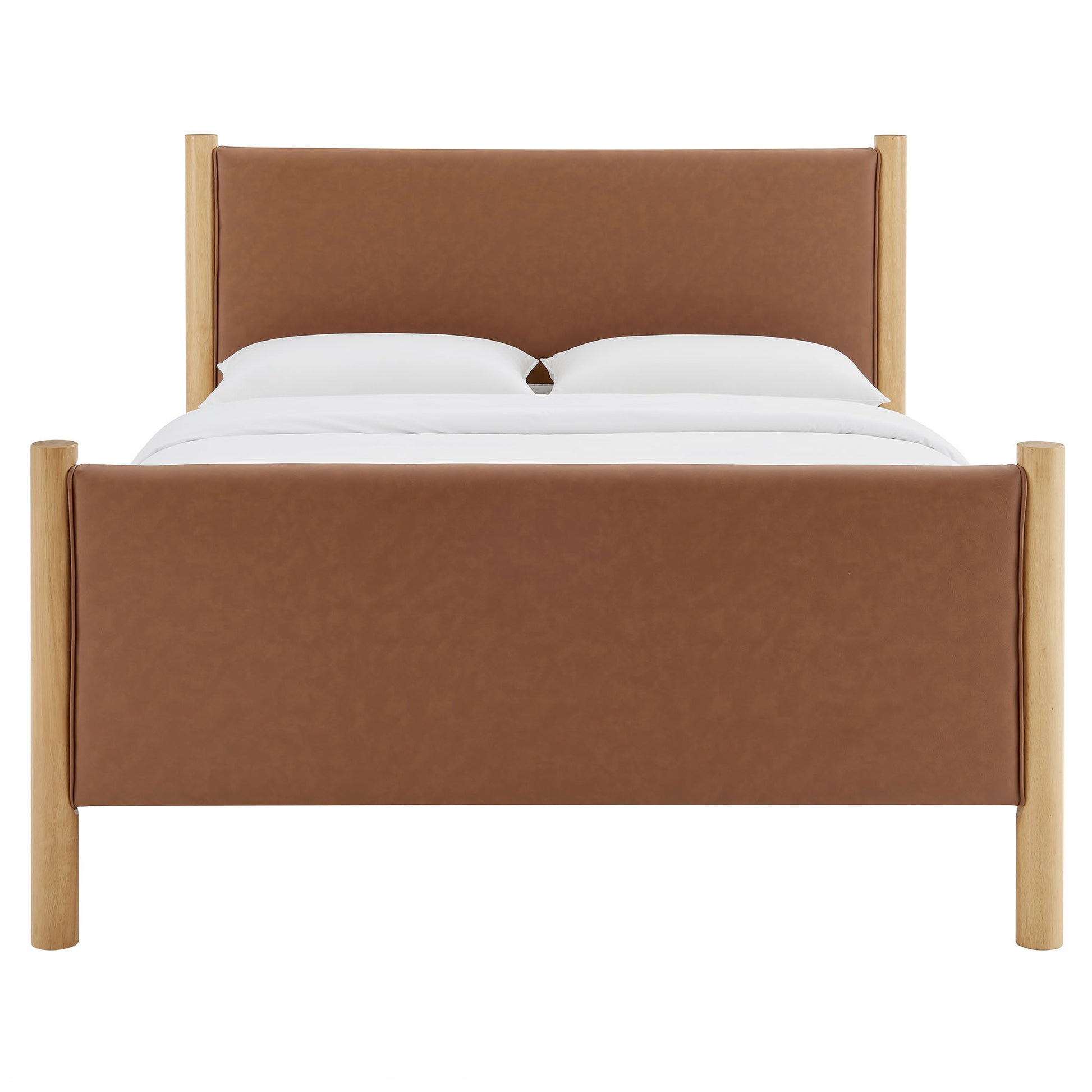 Maven Full Size Vegan Leather Upholstered Platform Bed by Modway - Best Buy Furniture