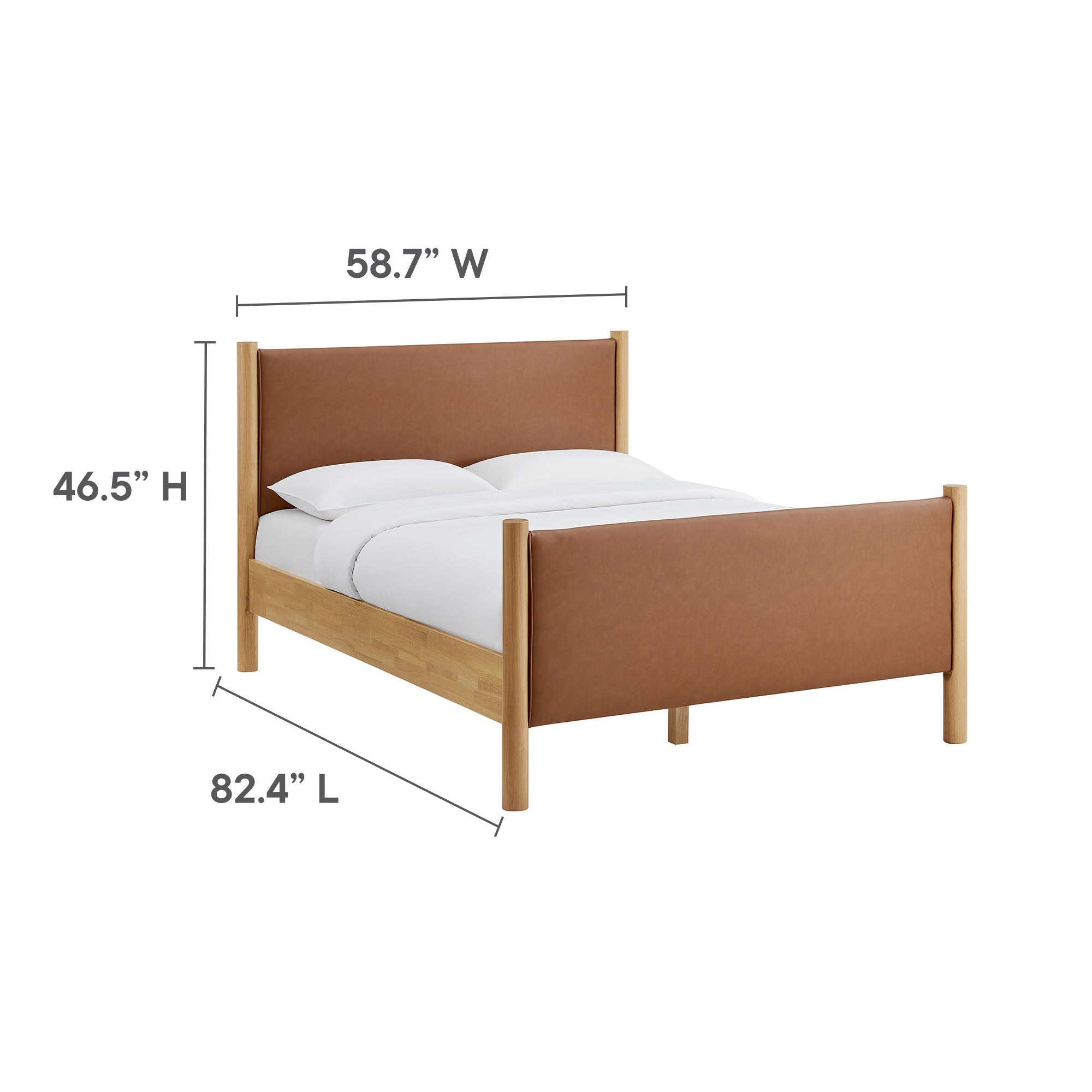 Maven Full Size Vegan Leather Upholstered Platform Bed by Modway - Best Buy Furniture