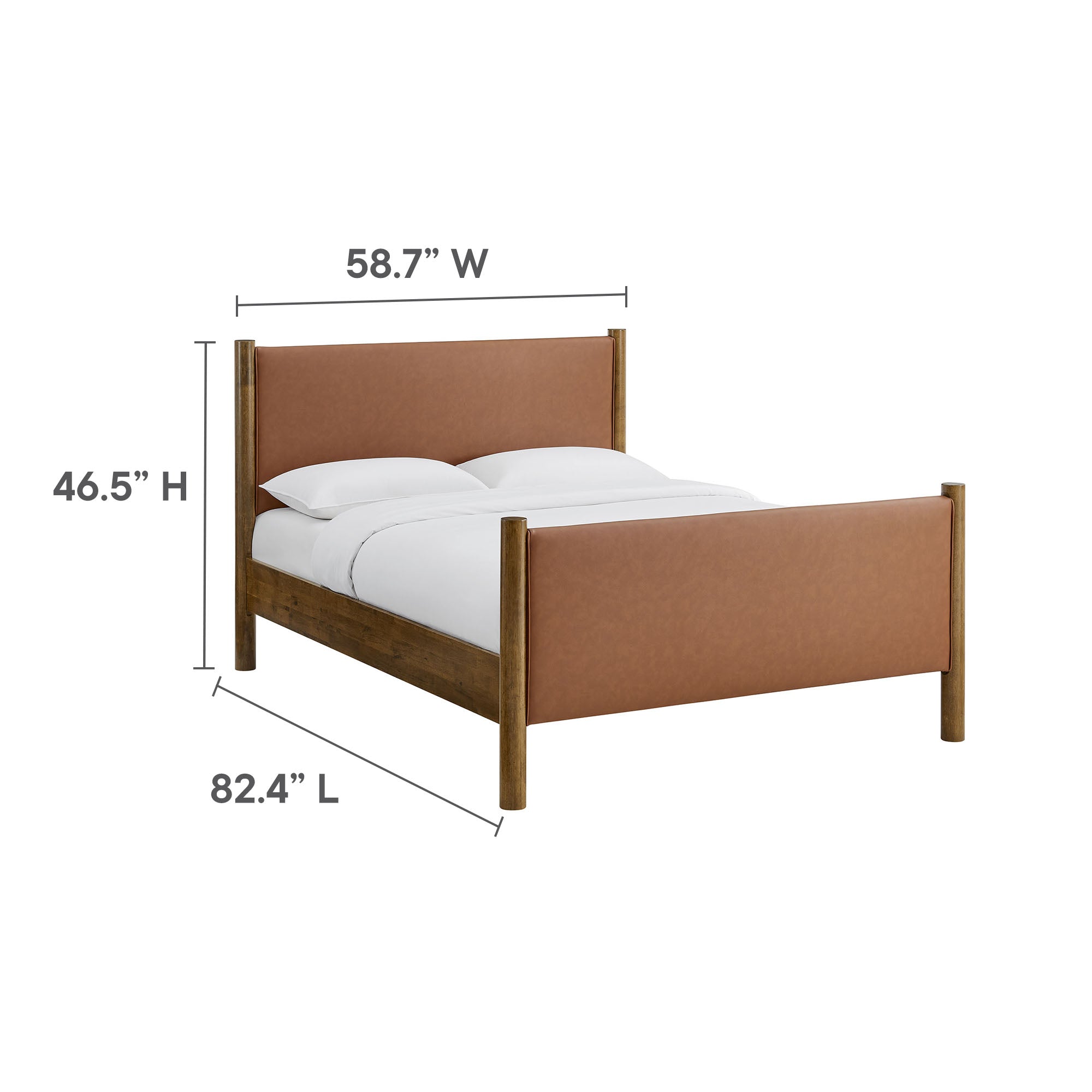 Maven Full Size Vegan Leather Upholstered Platform Bed by Modway - Best Buy Furniture