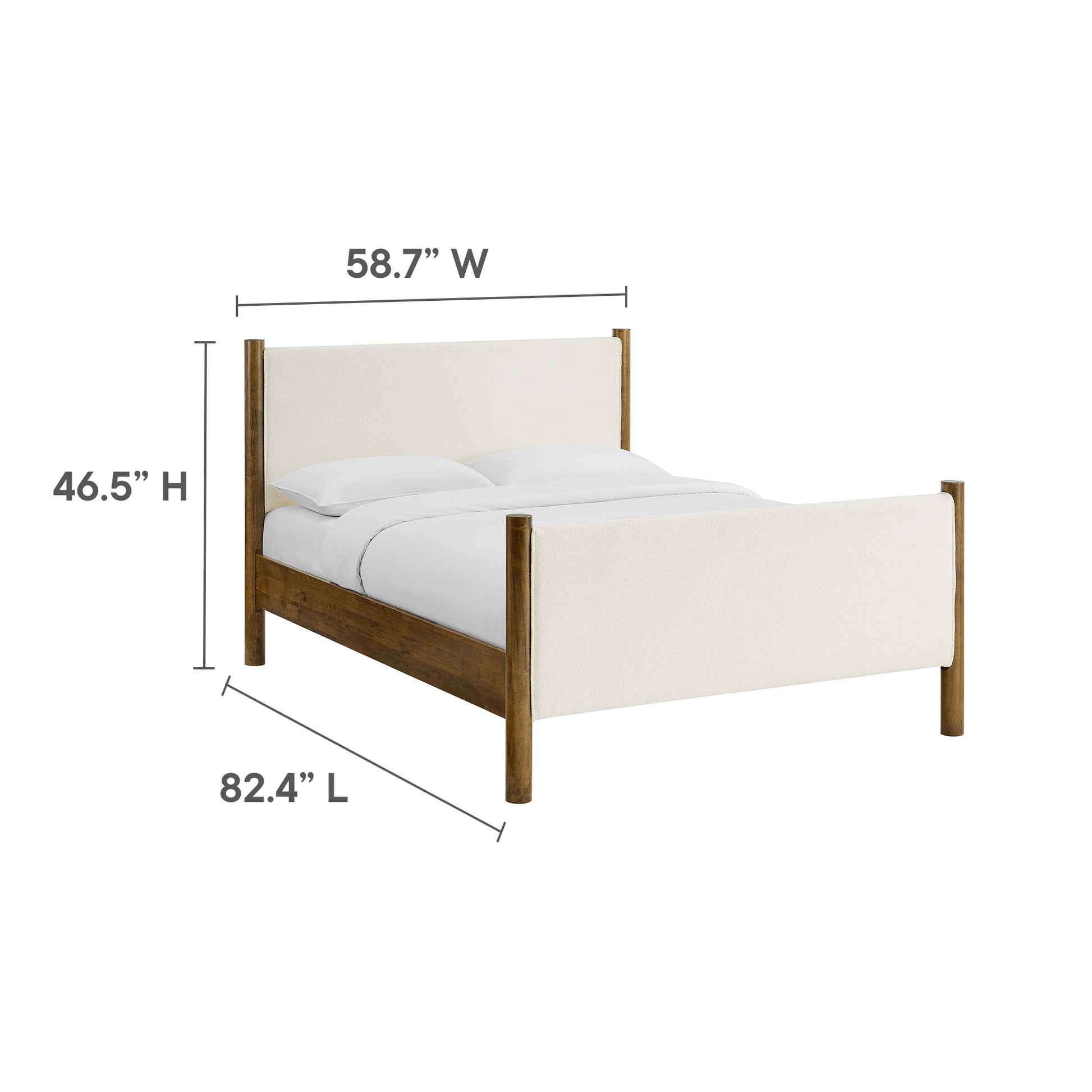 Maven Full Size Boucle Upholstered Platform Bed by Modway - Best Buy Furniture