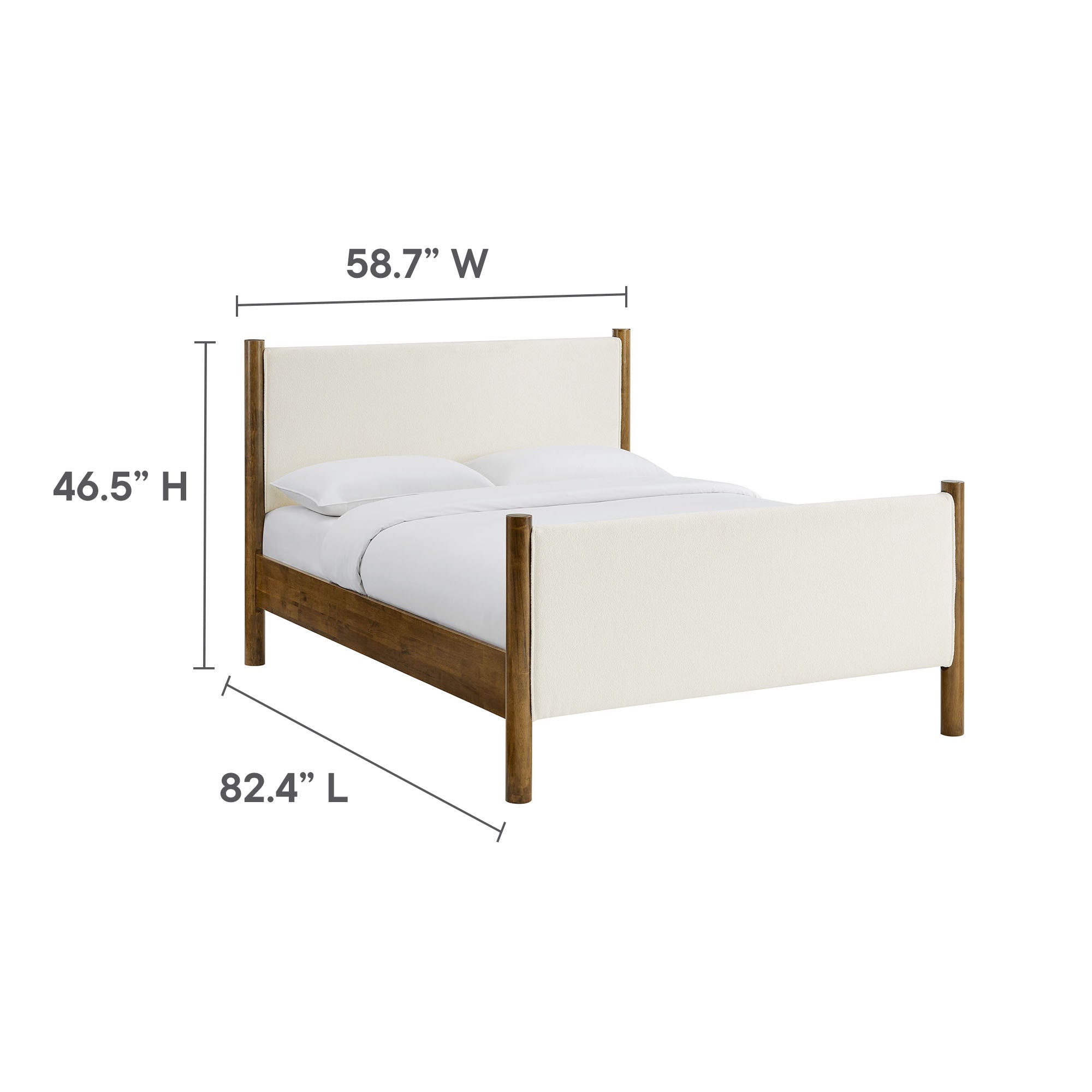 Maven Full Size Boucle Upholstered Platform Bed by Modway - Best Buy Furniture