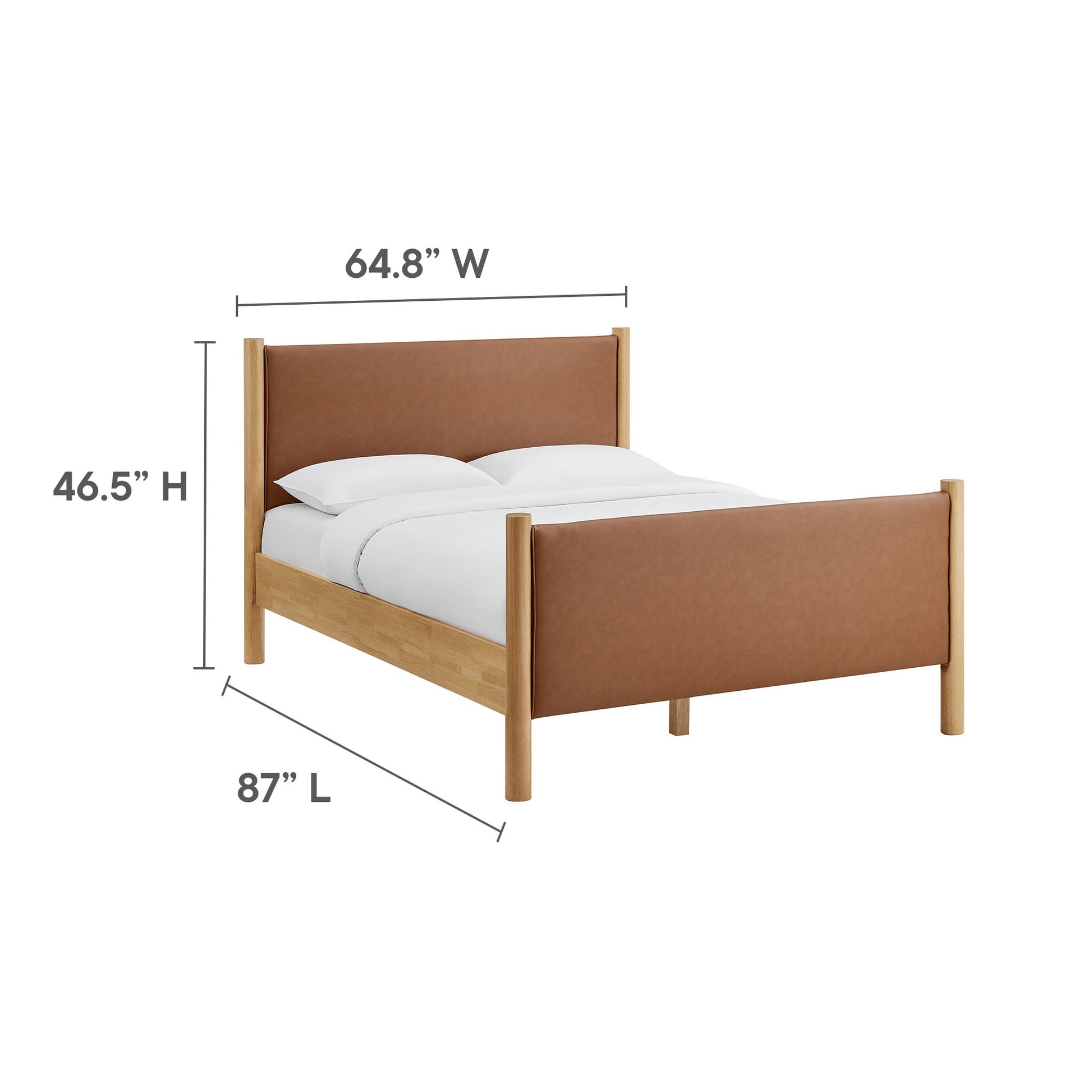 Maven Queen Size Vegan Leather Upholstered Platform Bed by Modway - Best Buy Furniture