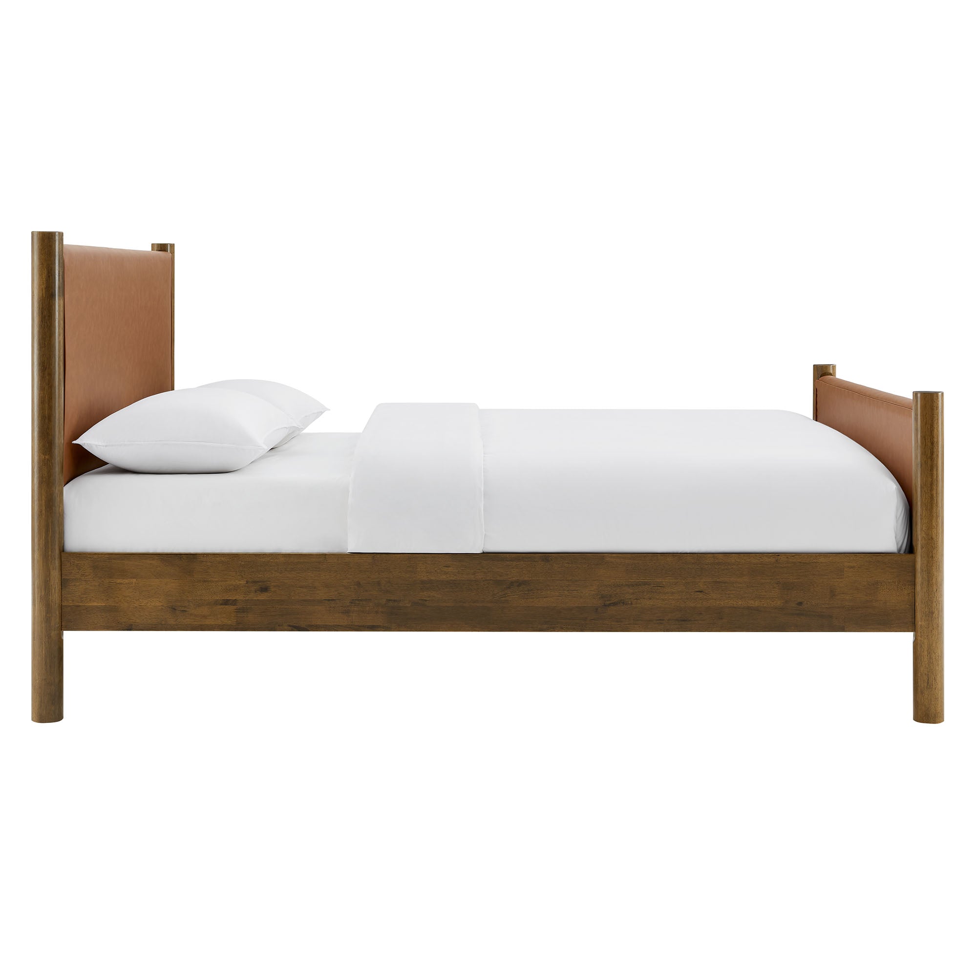 Maven Queen Size Vegan Leather Upholstered Platform Bed by Modway - Best Buy Furniture