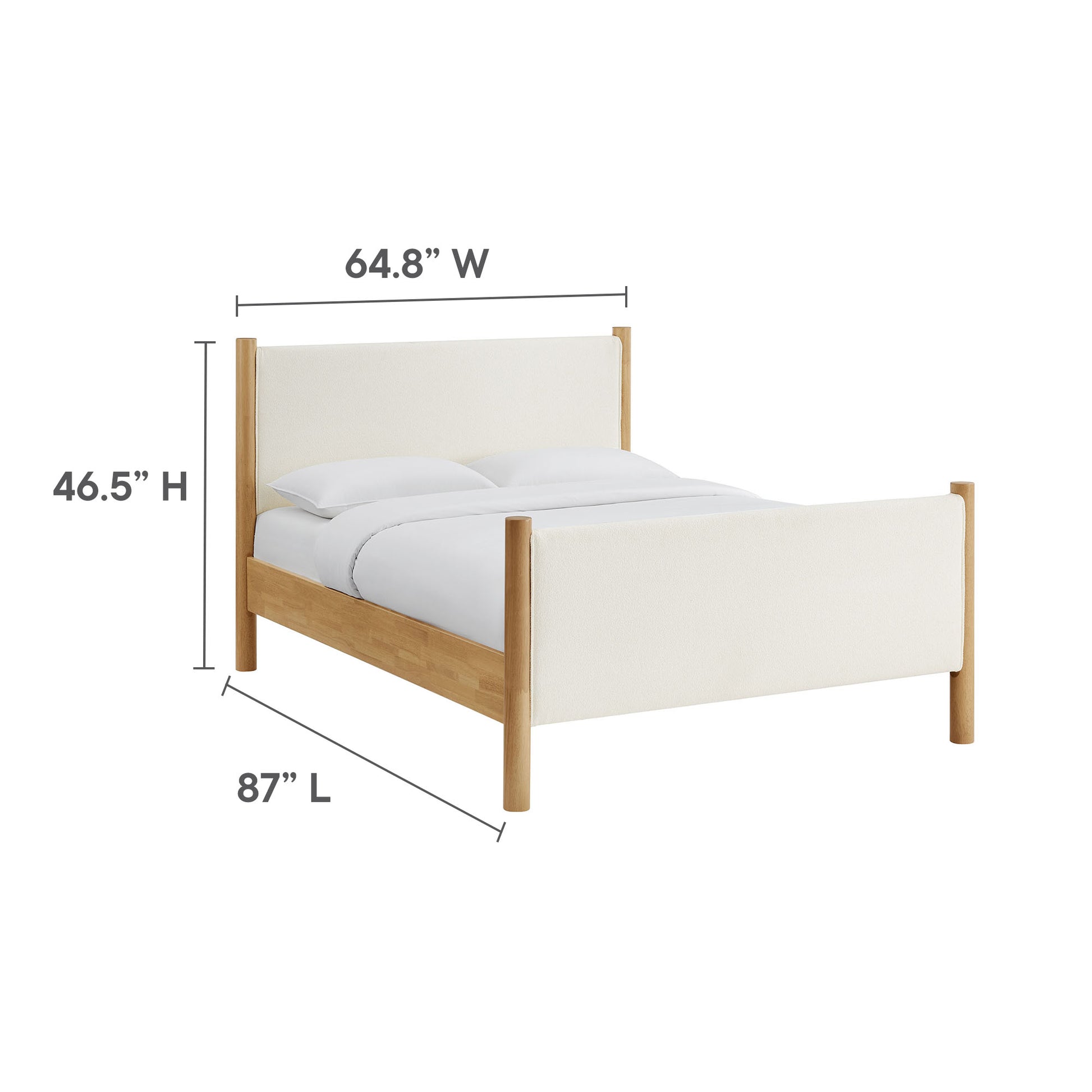 Maven Queen Size Boucle Upholstered Platform Bed by Modway - Best Buy Furniture