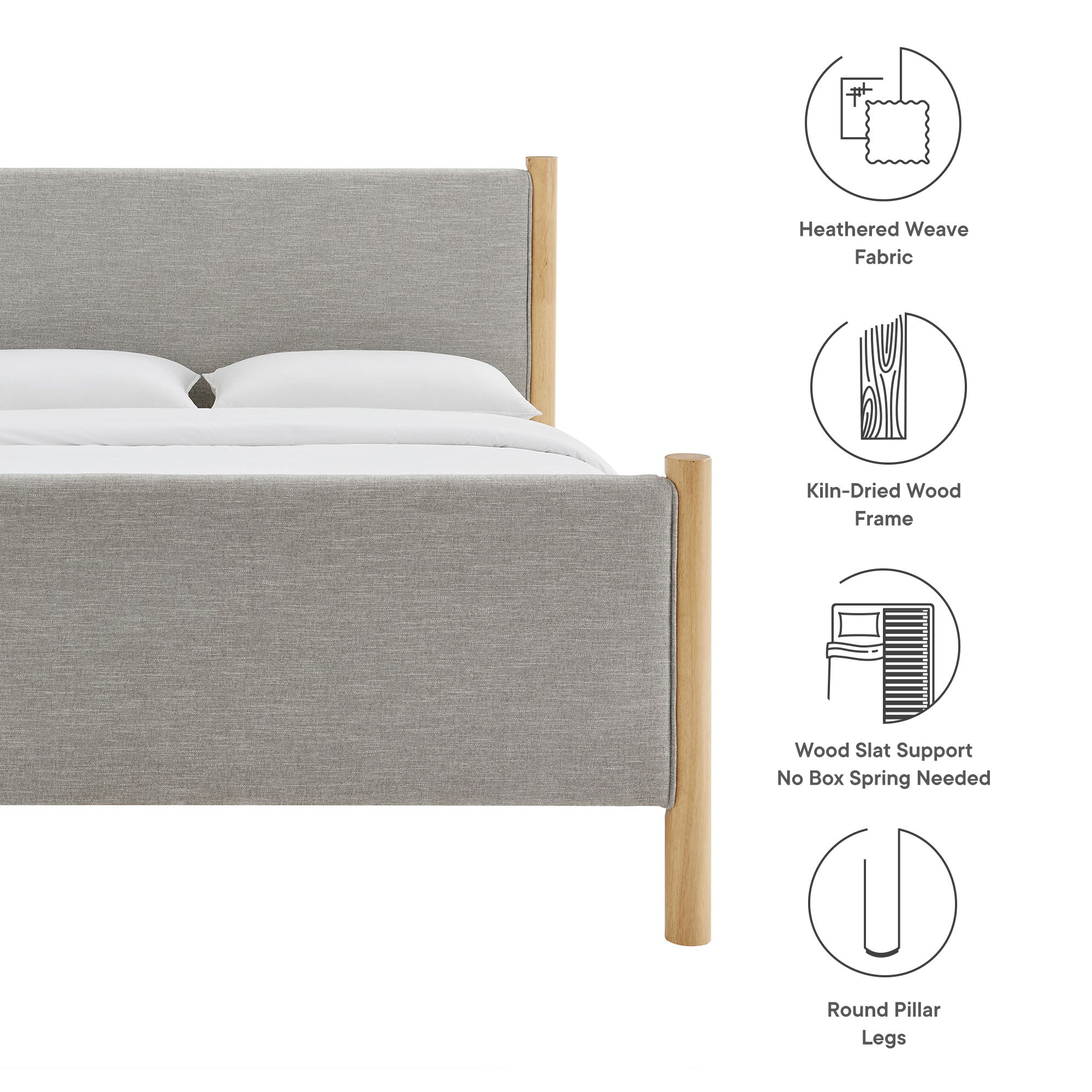 Maven King Size Fabric Upholstered Platform Bed by Modway - Best Buy Furniture