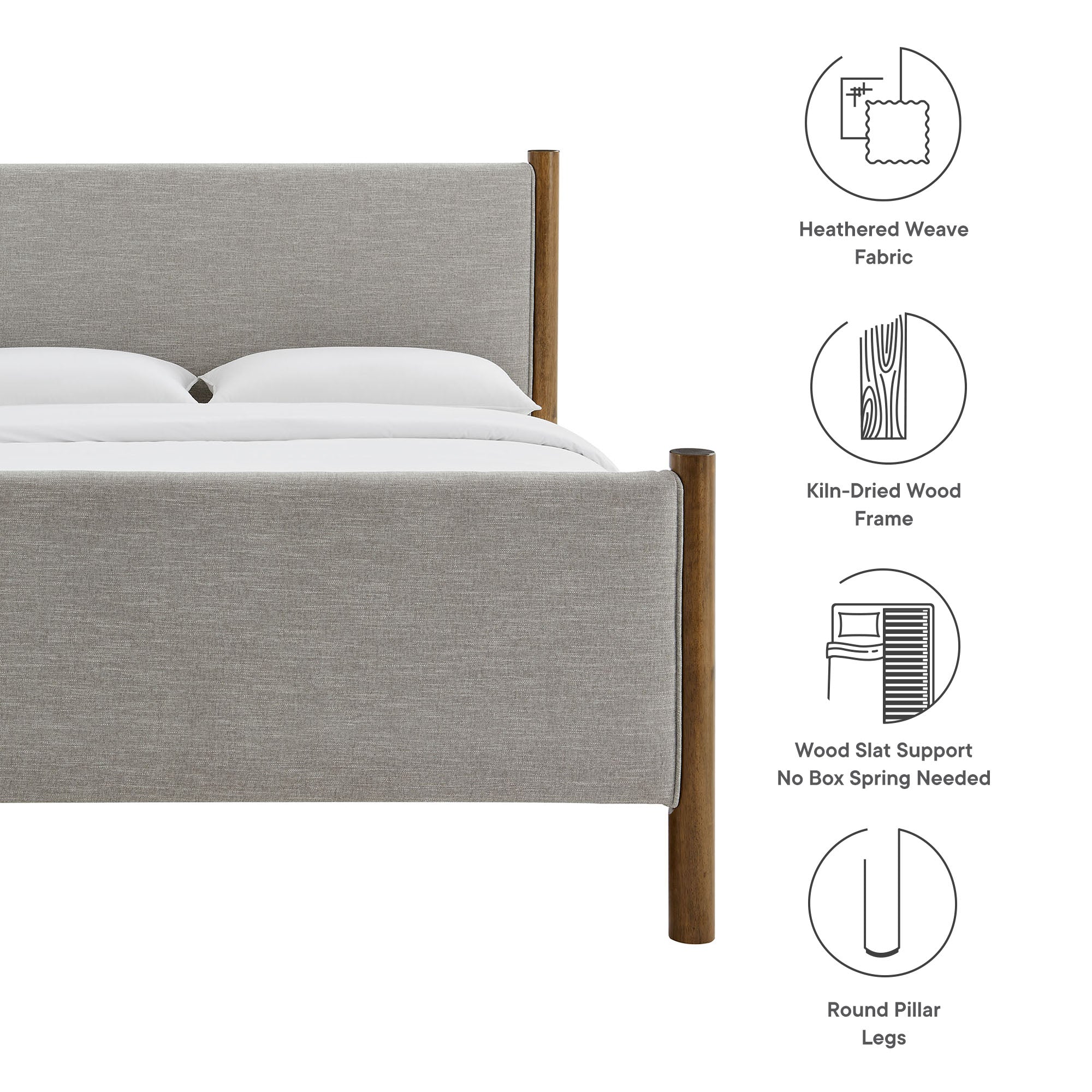 Maven King Size Fabric Upholstered Platform Bed by Modway - Best Buy Furniture