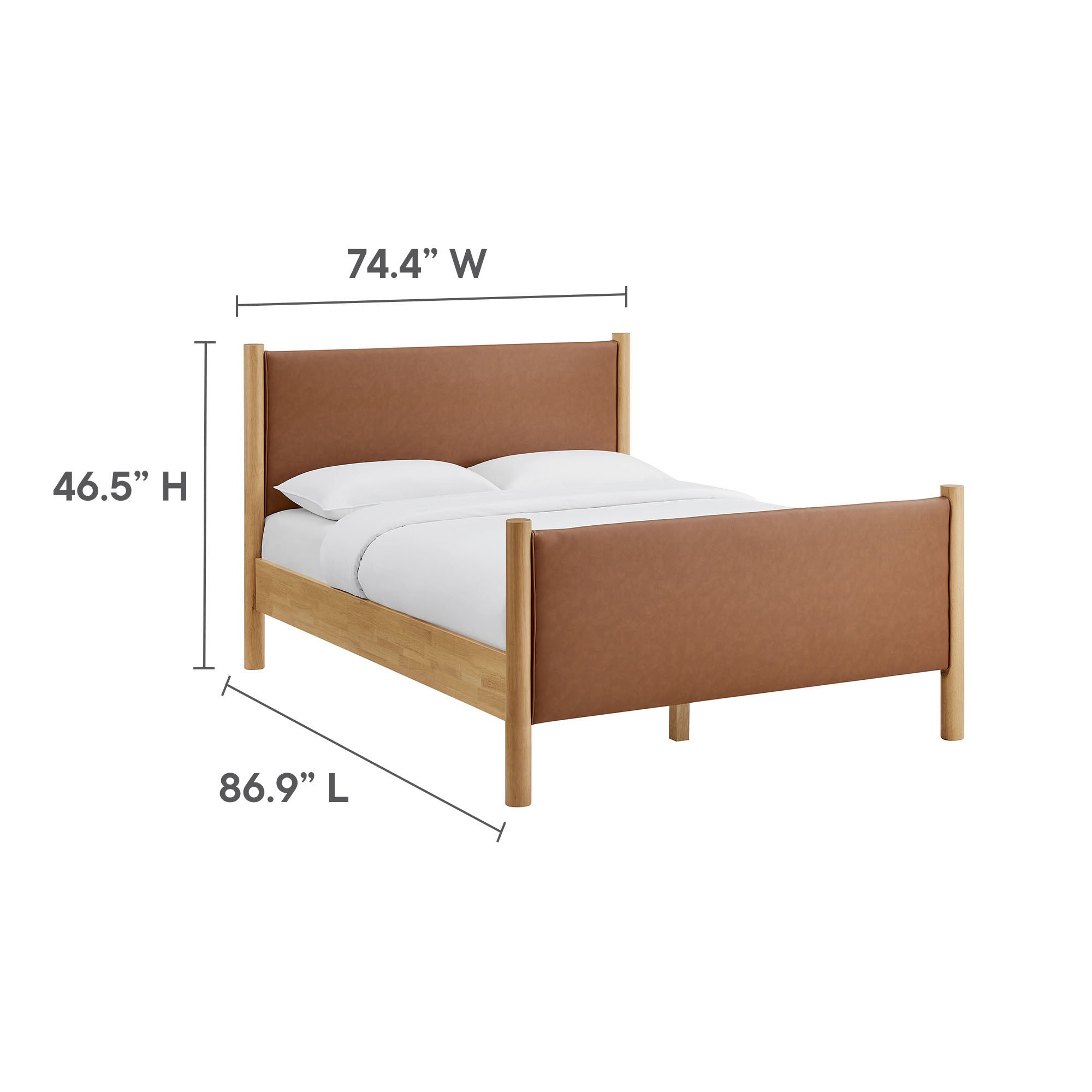 Maven King Size Vegan Leather Upholstered Platform Bed by Modway - Best Buy Furniture