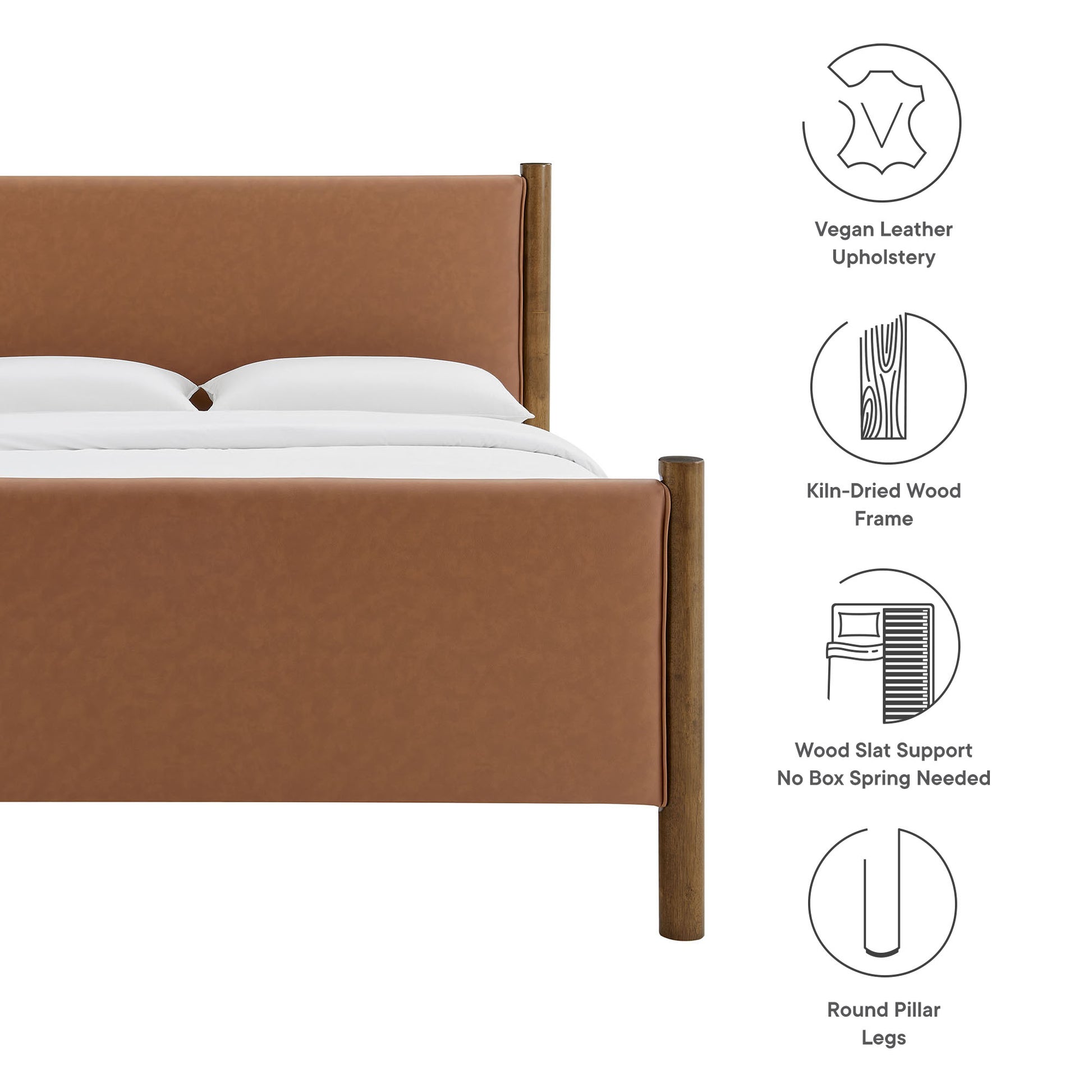 Maven King Size Vegan Leather Upholstered Platform Bed by Modway - Best Buy Furniture