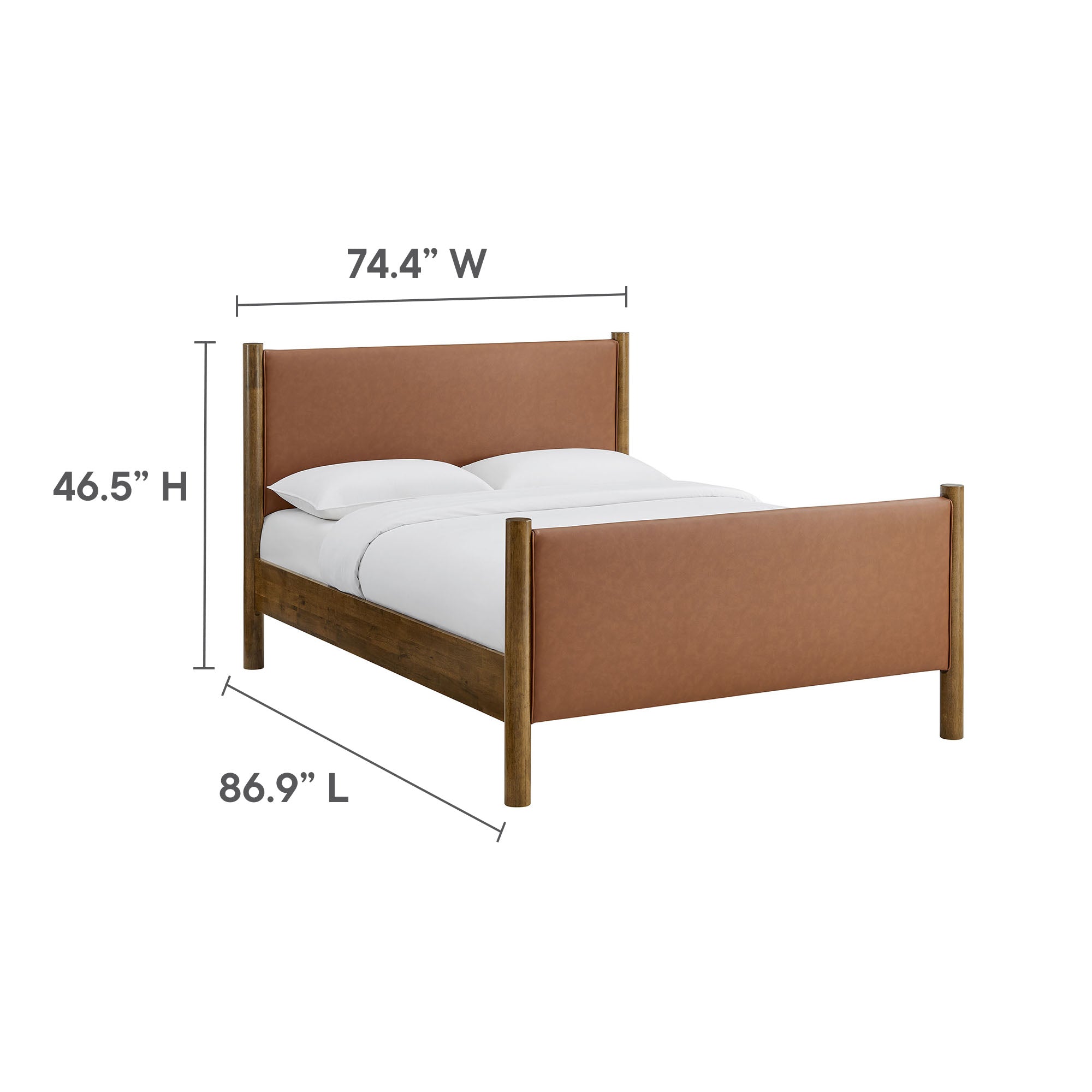 Maven King Size Vegan Leather Upholstered Platform Bed by Modway - Best Buy Furniture