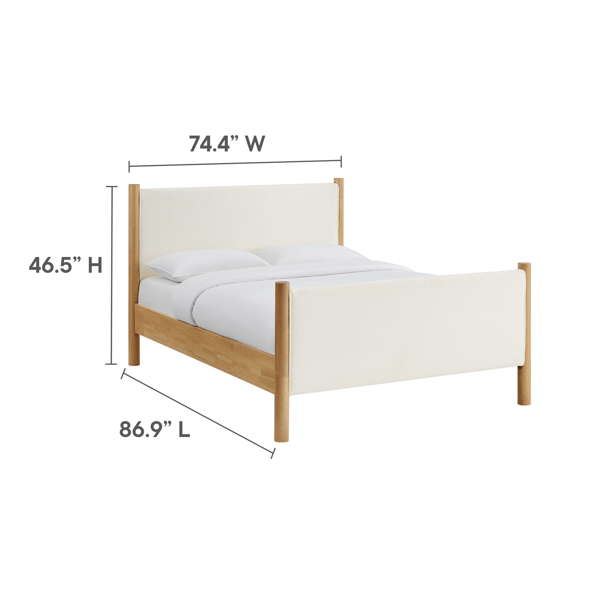 Maven King Size Boucle Upholstered Platform Bed by Modway - Best Buy Furniture