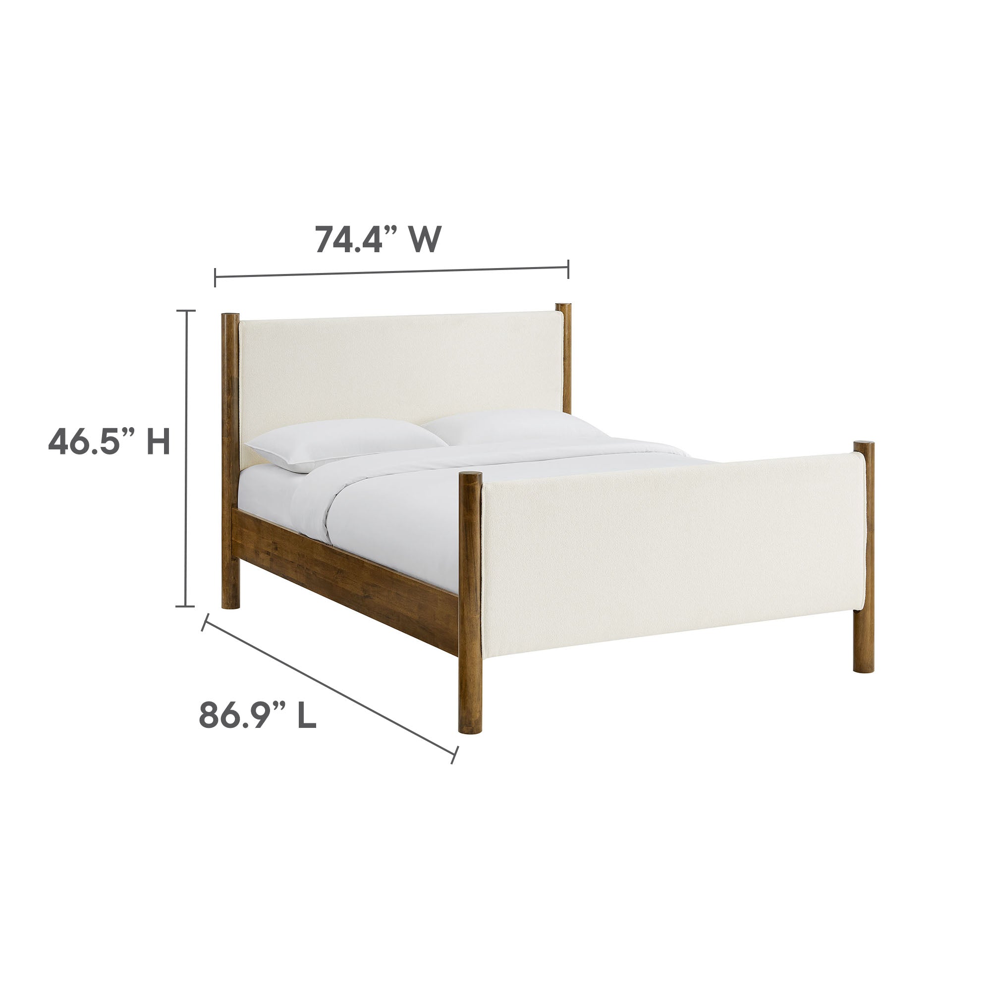 Maven King Size Boucle Upholstered Platform Bed by Modway - Best Buy Furniture
