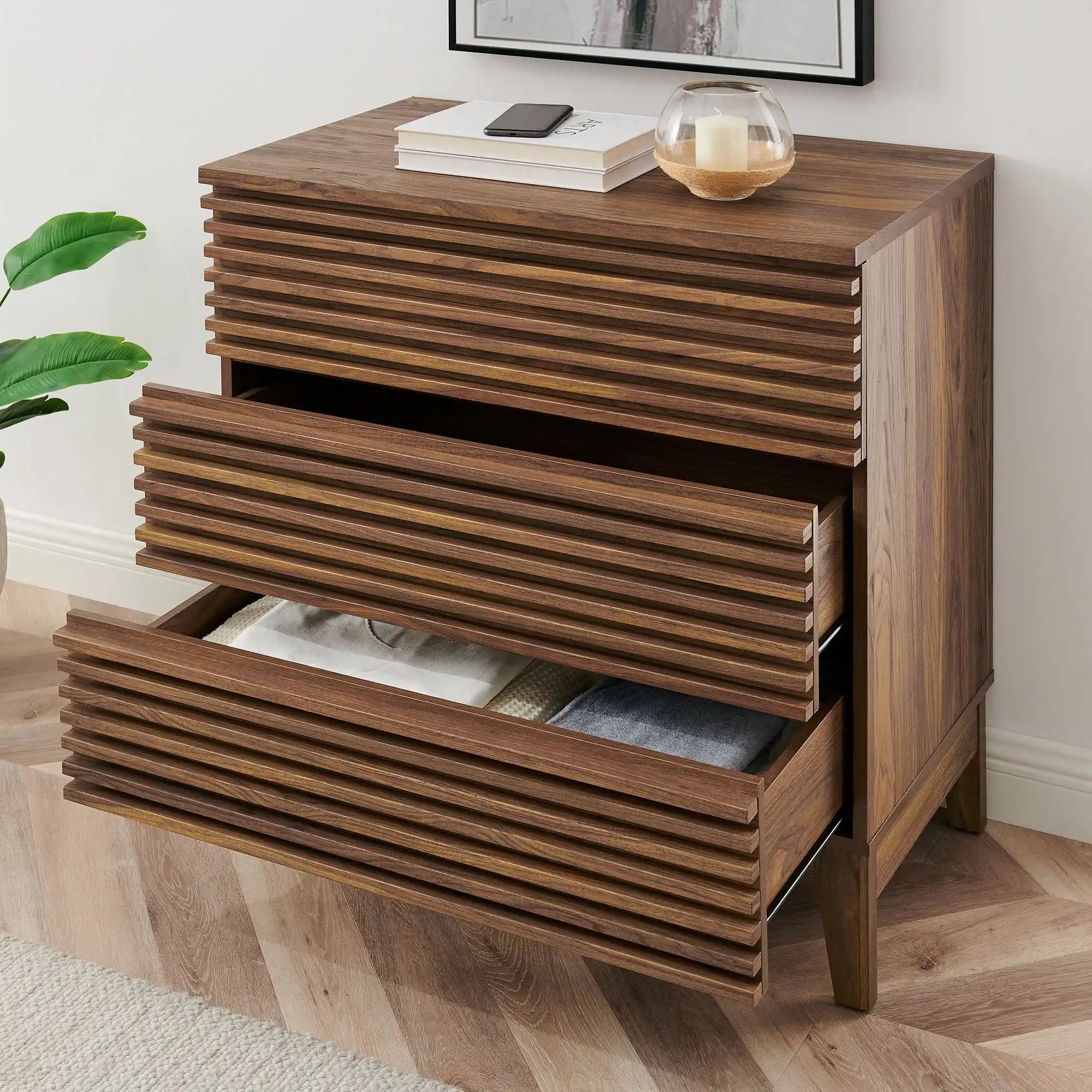 Render Large 3-Drawer Nightstand - Best Buy Furniture