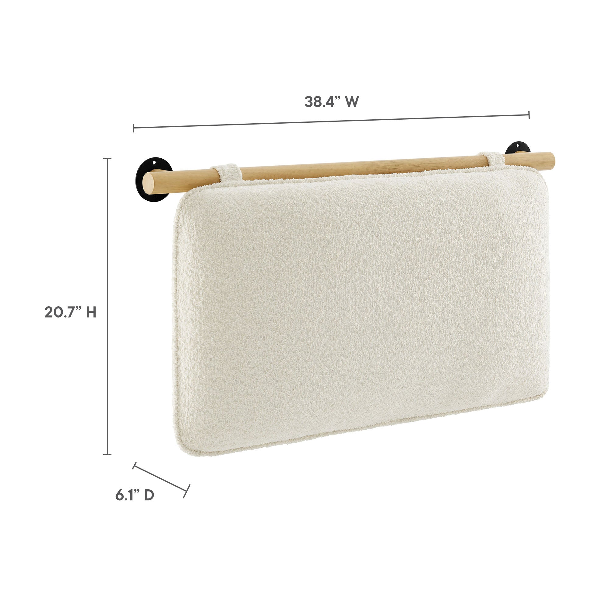Anela Wall-Mounted Chenille Upholstered Twin Headboard by Modway - Best Buy Furniture