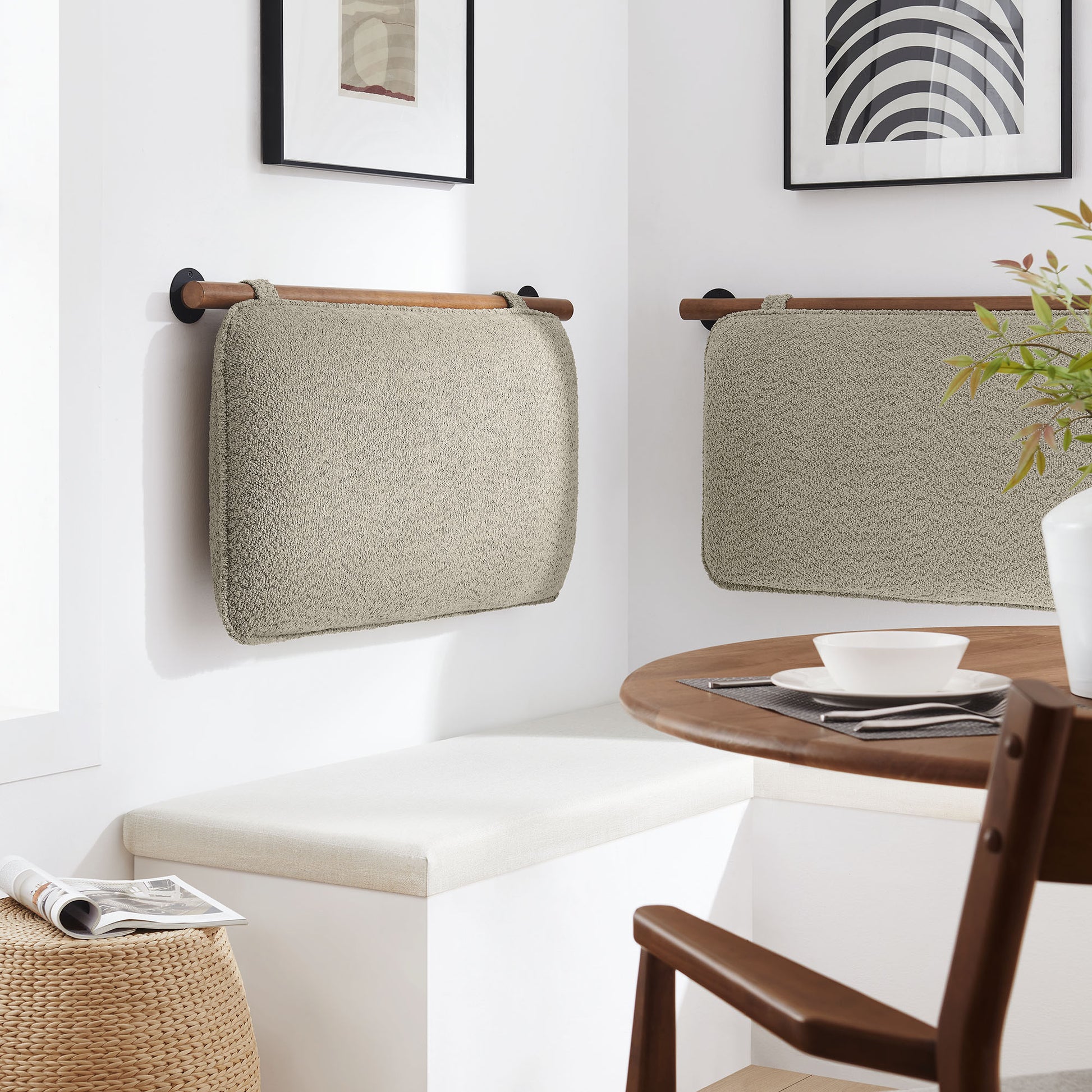 Anela Wall-Mounted Chenille Upholstered Twin Headboard by Modway - Best Buy Furniture
