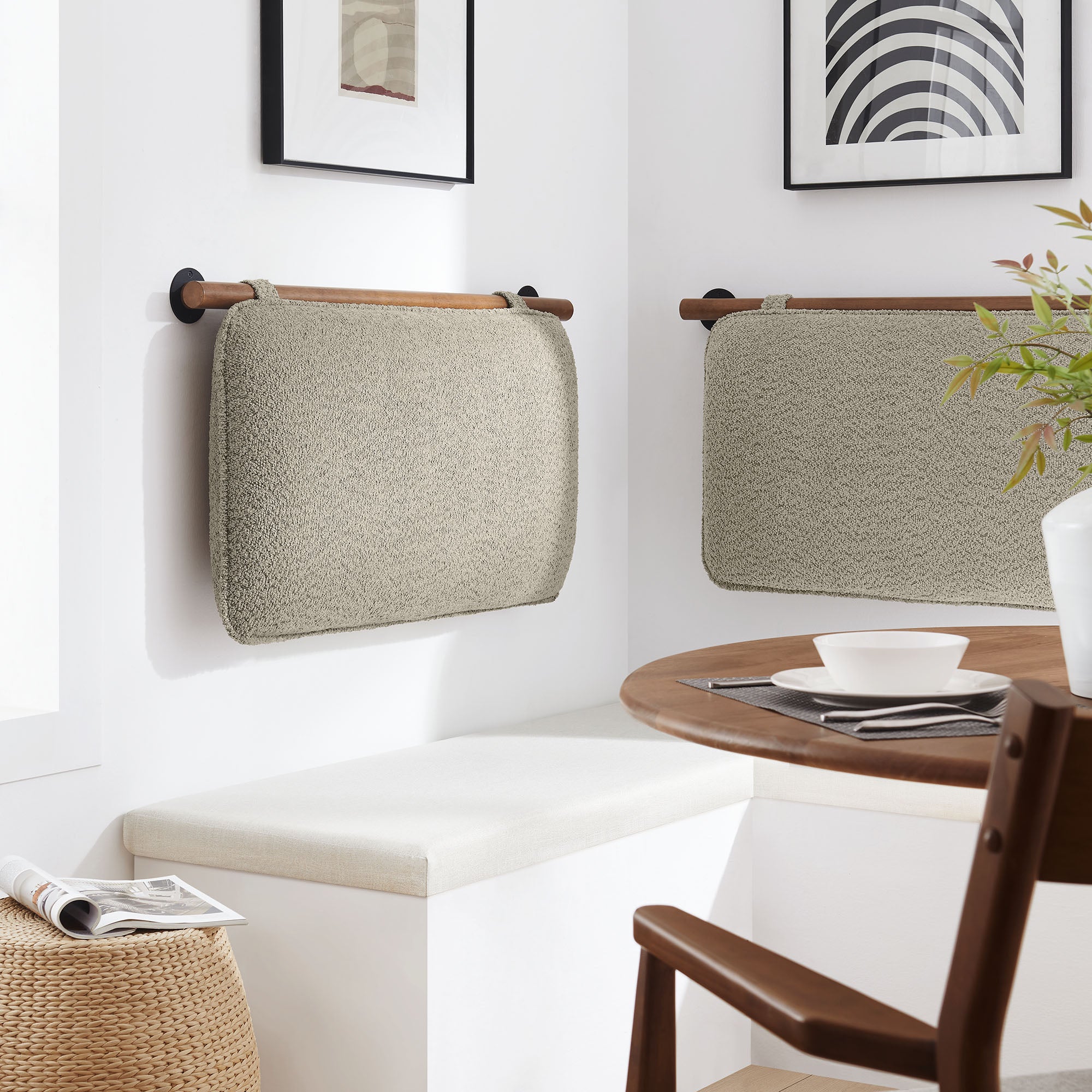 Anela Wall-Mounted Chenille Upholstered Twin Headboard by Modway - Best Buy Furniture