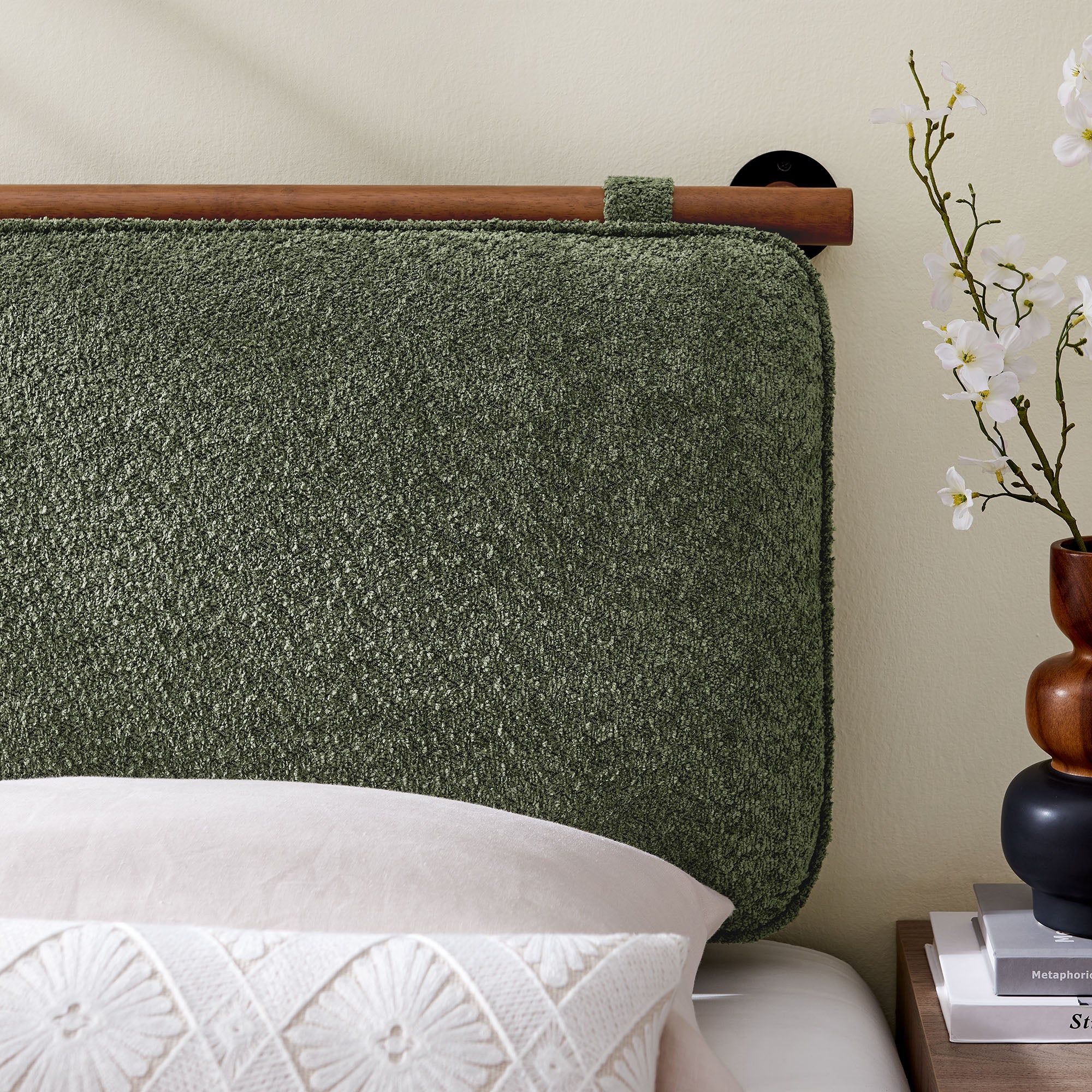 Anela Wall-Mounted Chenille Upholstered Twin Headboard by Modway - Best Buy Furniture