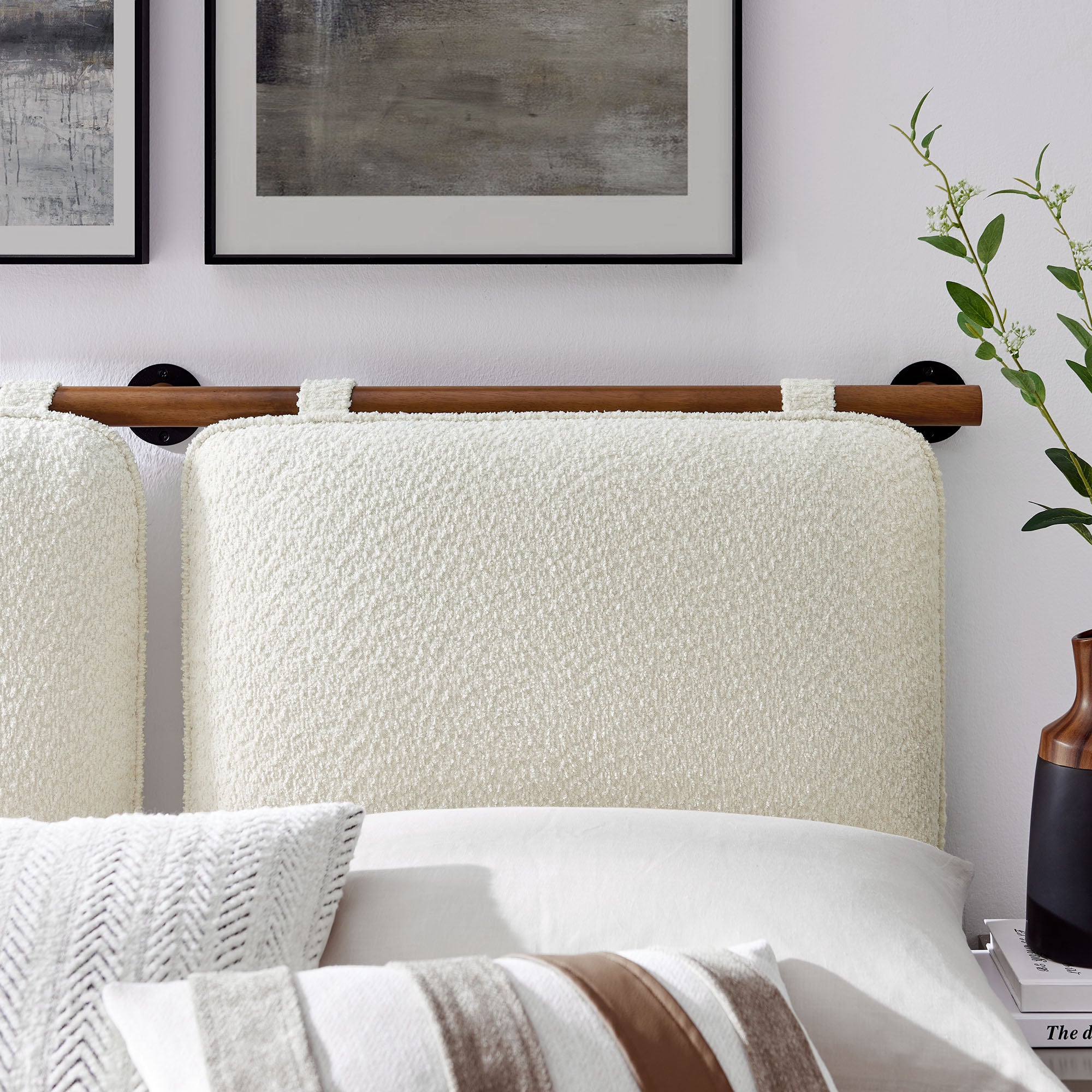 Anela Wall-Mounted Chenille Upholstered Full Headboard by Modway - Best Buy Furniture