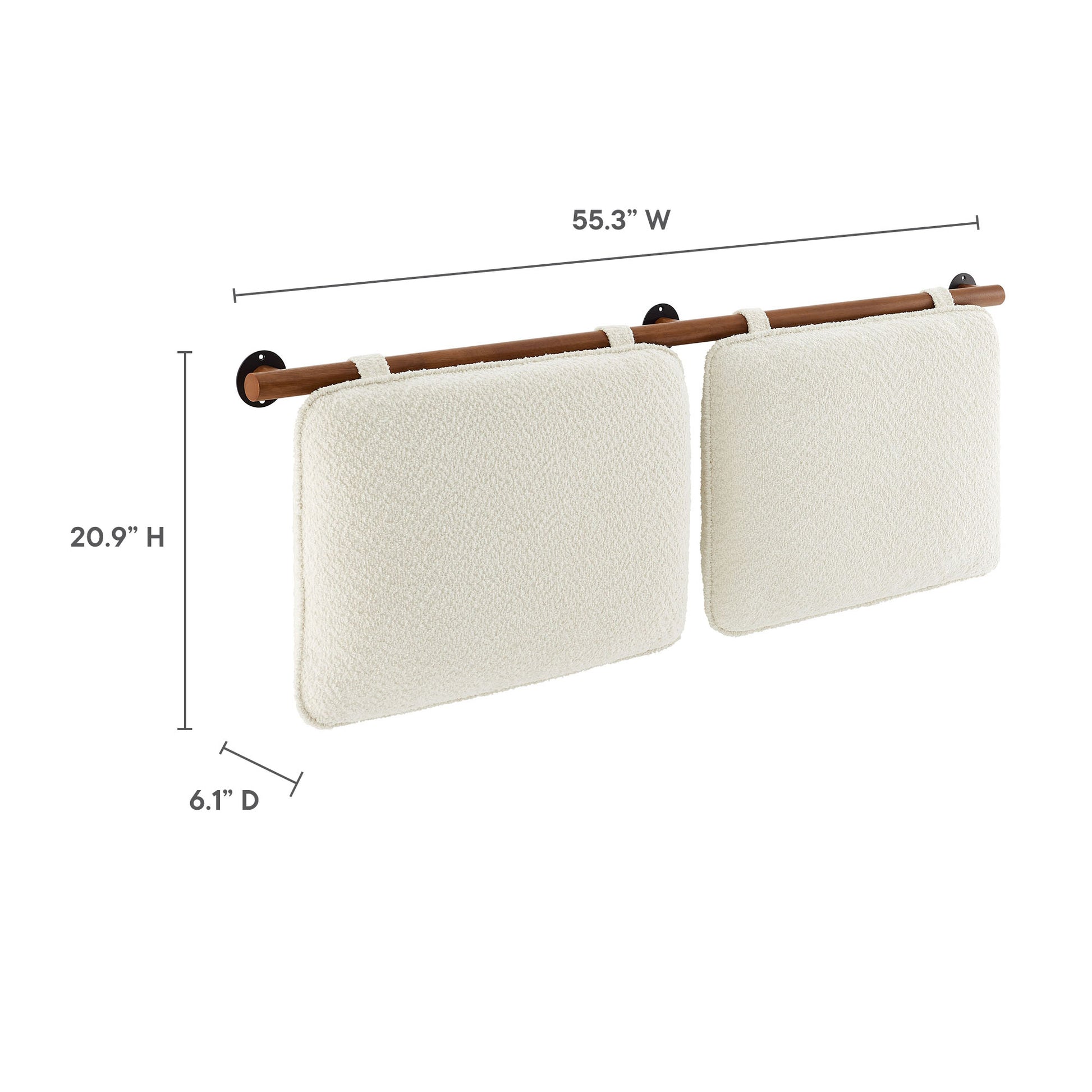 Anela Wall-Mounted Chenille Upholstered Full Headboard by Modway - Best Buy Furniture