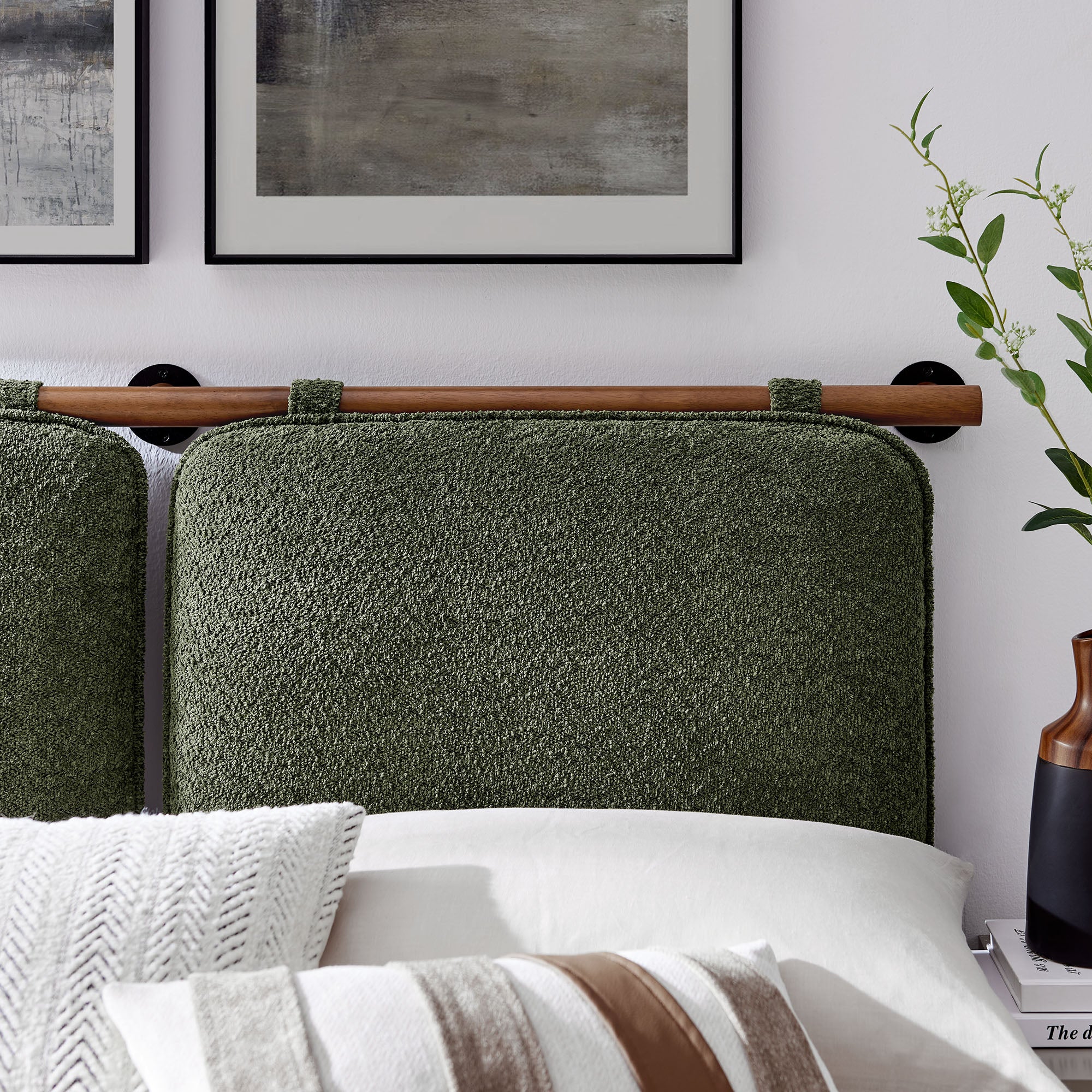 Anela Wall-Mounted Chenille Upholstered Full Headboard by Modway - Best Buy Furniture
