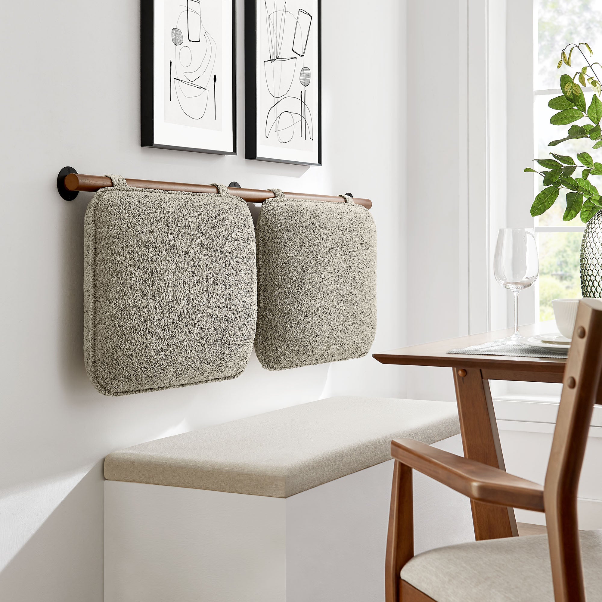 Anela Wall-Mounted Chenille Upholstered Queen Headboard by Modway - Best Buy Furniture