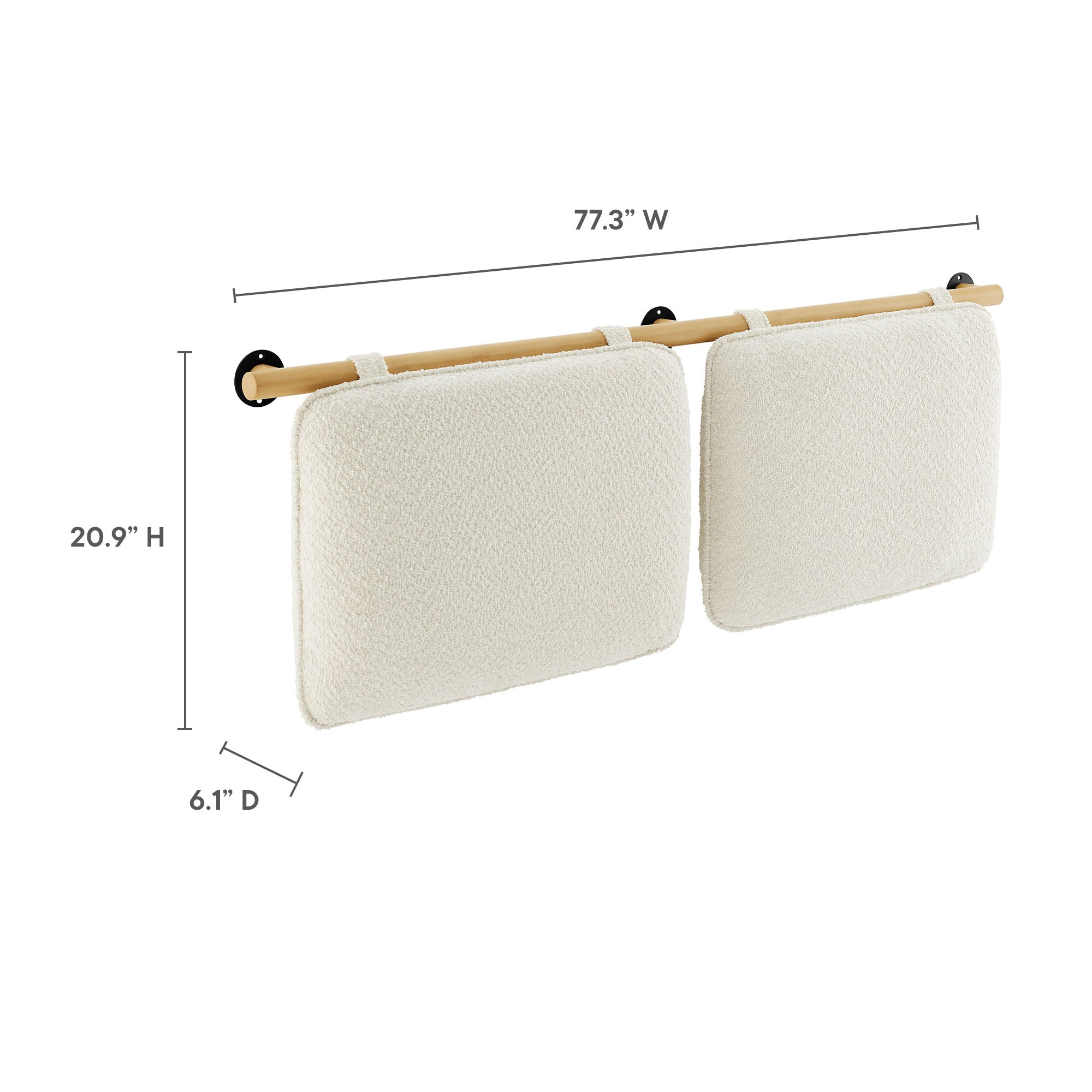 Anela Wall-Mounted Chenille Upholstered King Size Headboard by Modway - Best Buy Furniture