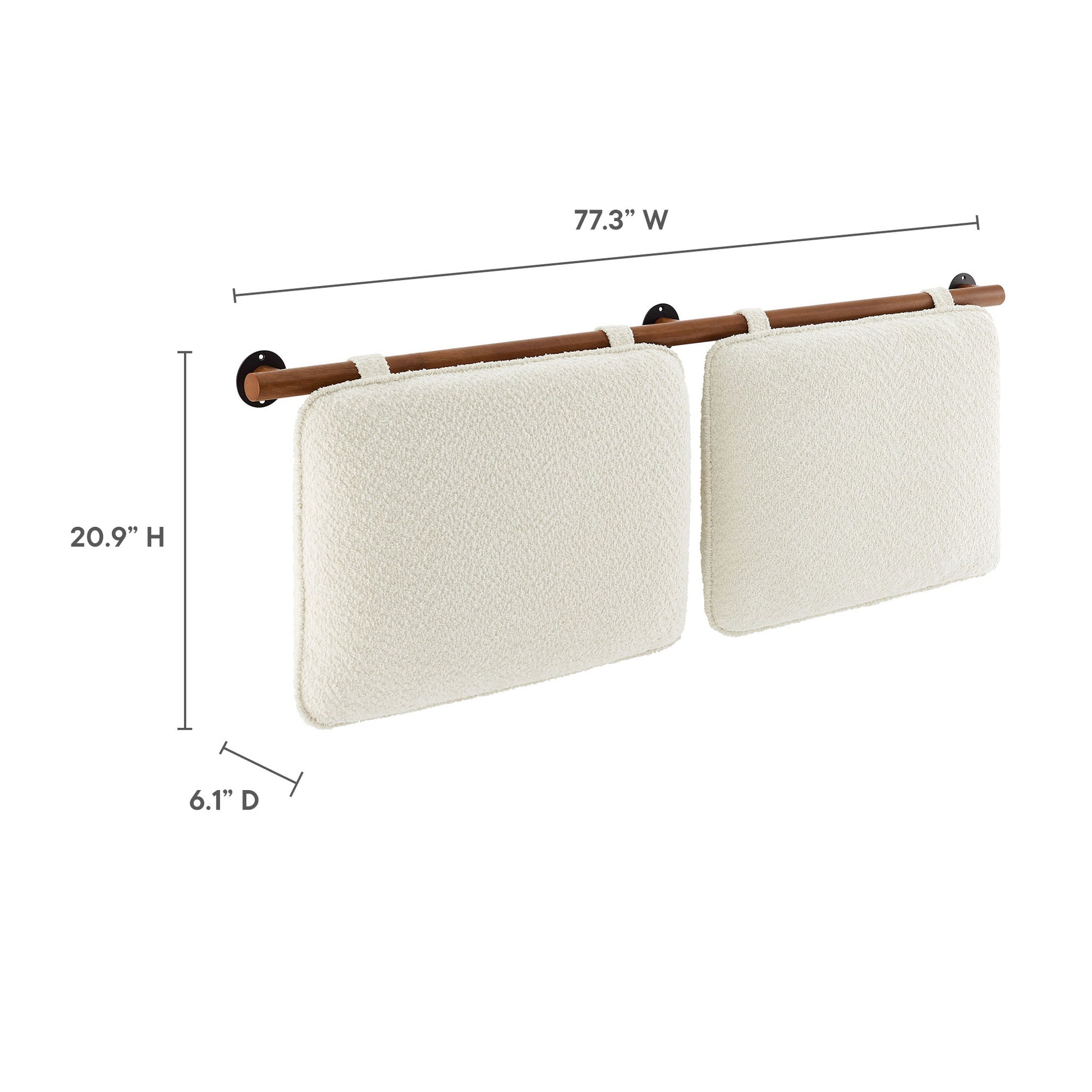 Anela Wall-Mounted Chenille Upholstered King Size Headboard by Modway - Best Buy Furniture