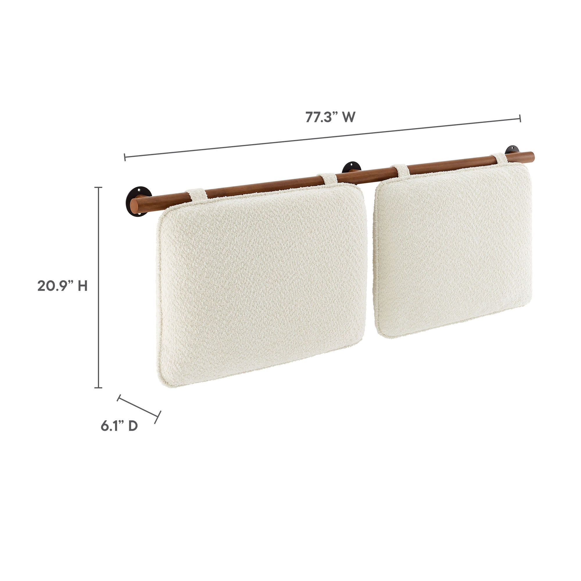 Anela Wall-Mounted Chenille Upholstered King Size Headboard by Modway - Best Buy Furniture