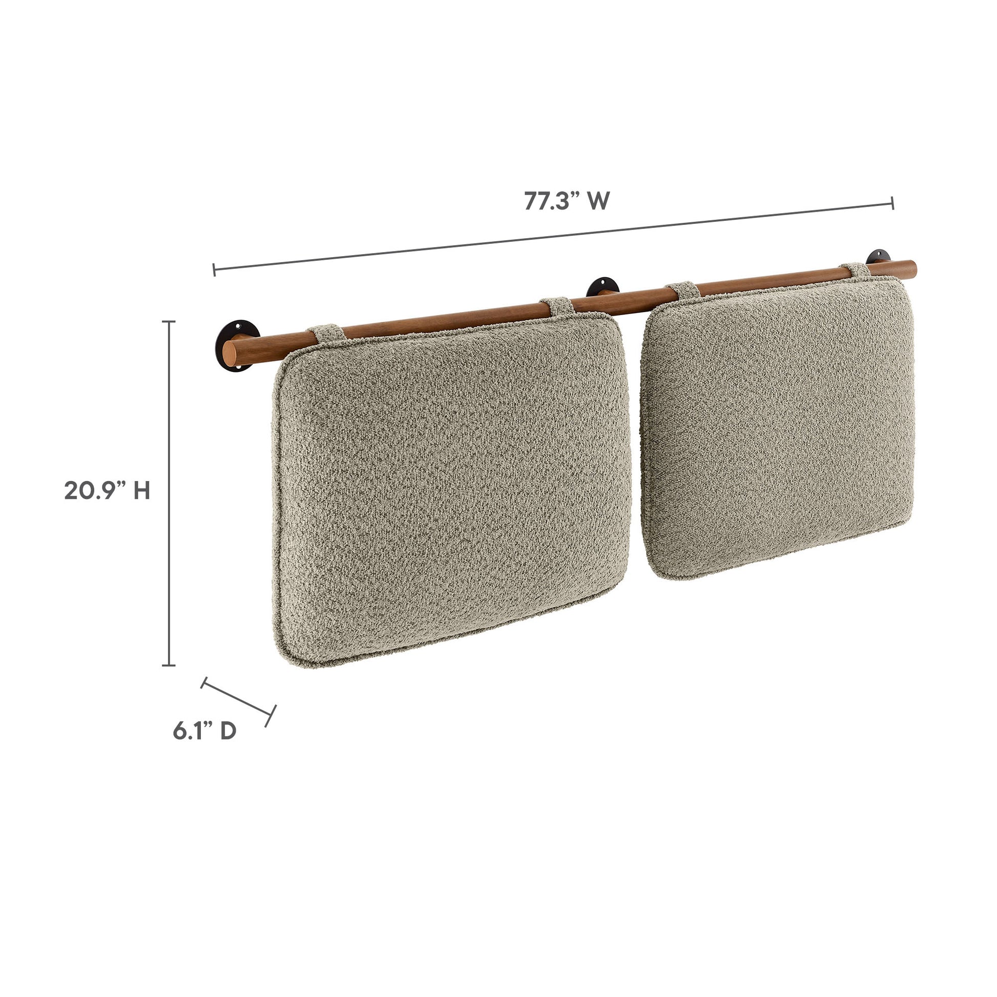 Anela Wall-Mounted Chenille Upholstered King Size Headboard by Modway - Best Buy Furniture