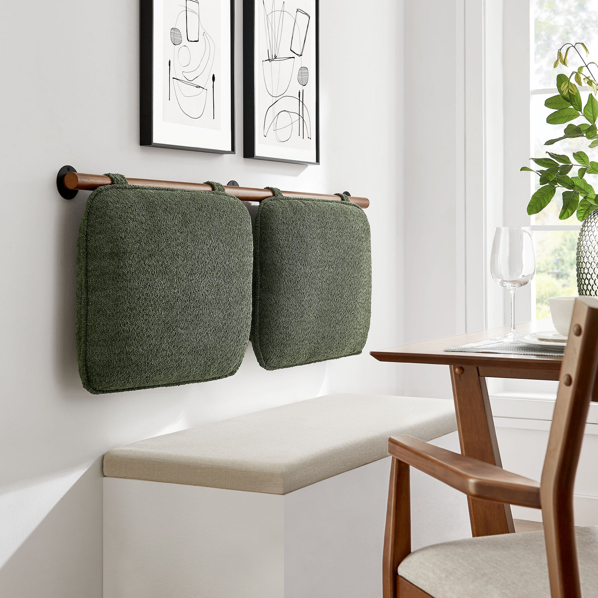 Anela Wall-Mounted Chenille Upholstered King Size Headboard by Modway - Best Buy Furniture