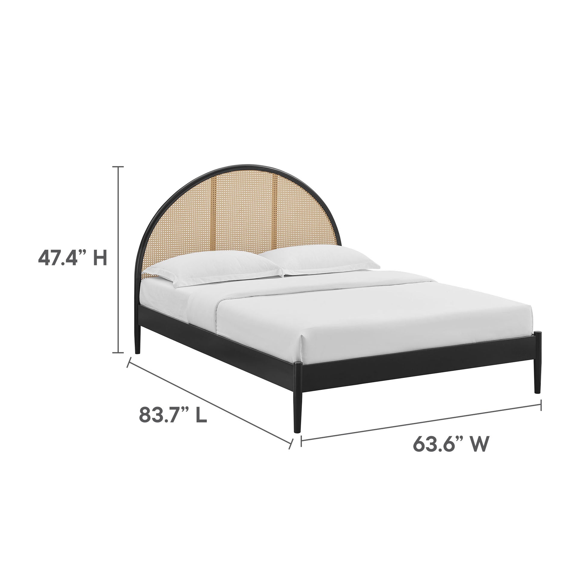 Odette Queen Arched Rattan Cane Platform Bed by Modway - Best Buy Furniture