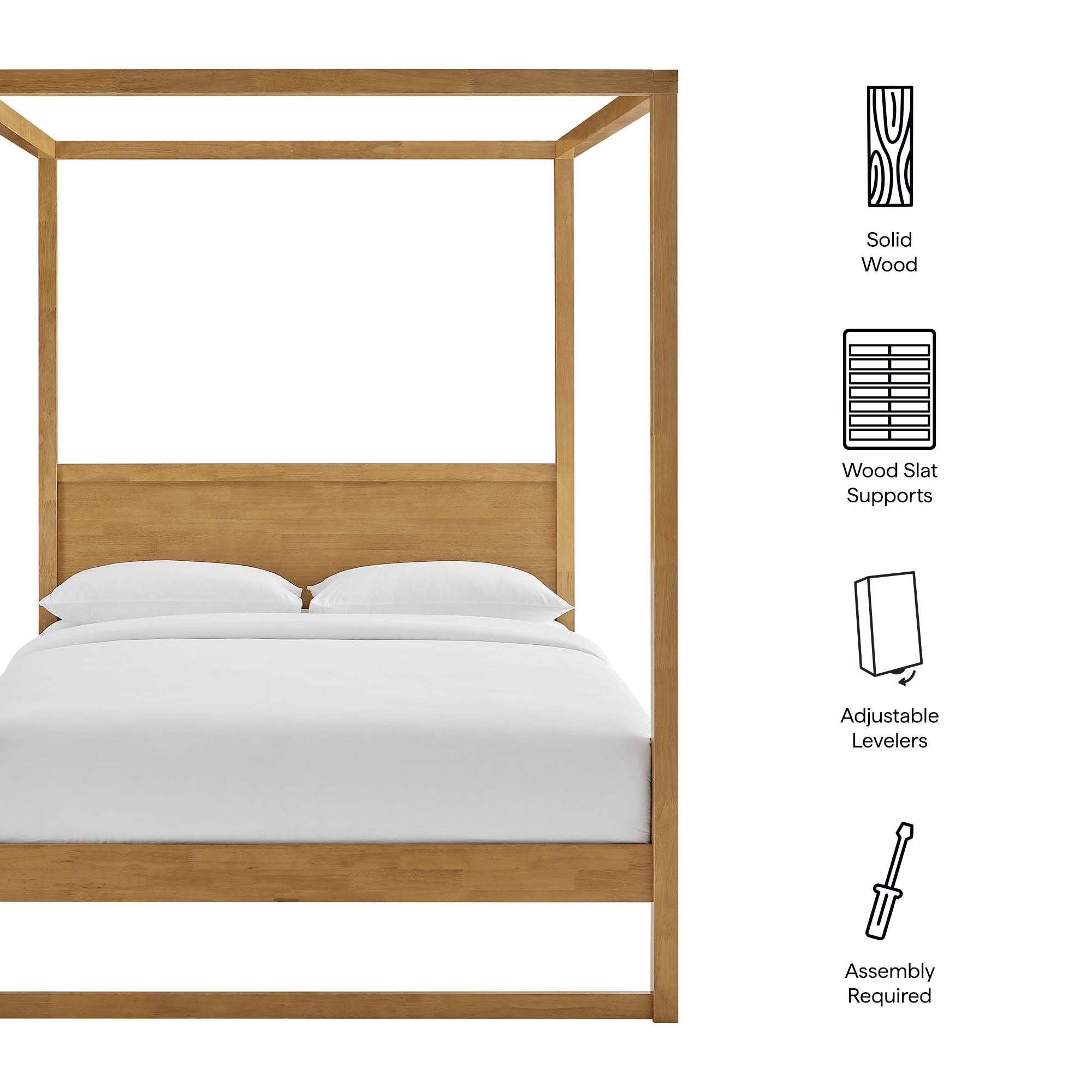 Alva King Wood Canopy Platform Bed by Modway - Best Buy Furniture
