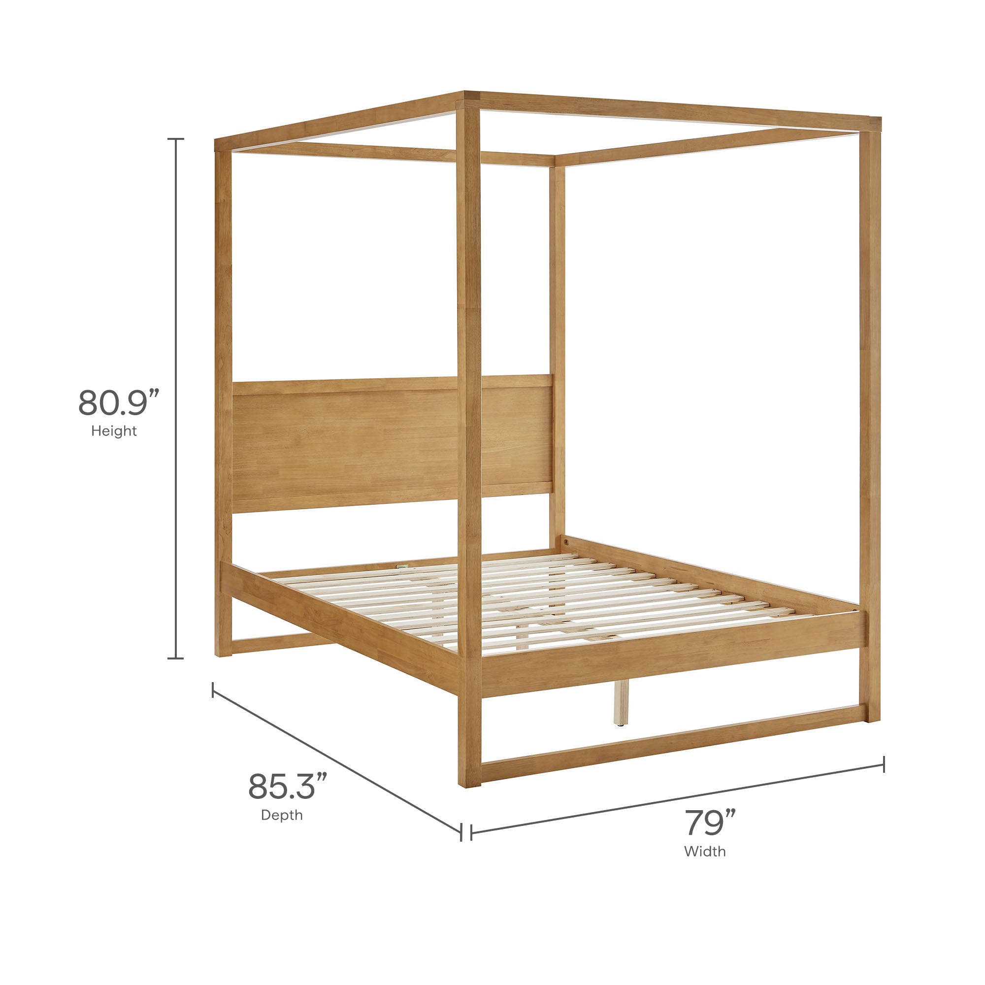 Alva King Wood Canopy Platform Bed by Modway - Best Buy Furniture