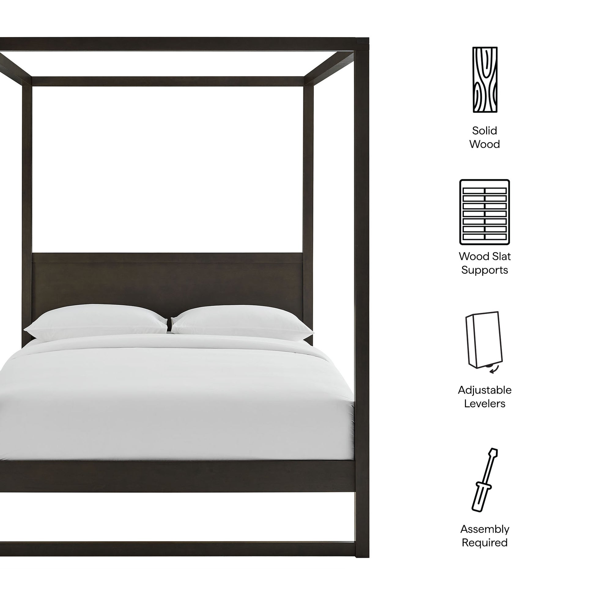 Alva King Wood Canopy Platform Bed by Modway - Best Buy Furniture