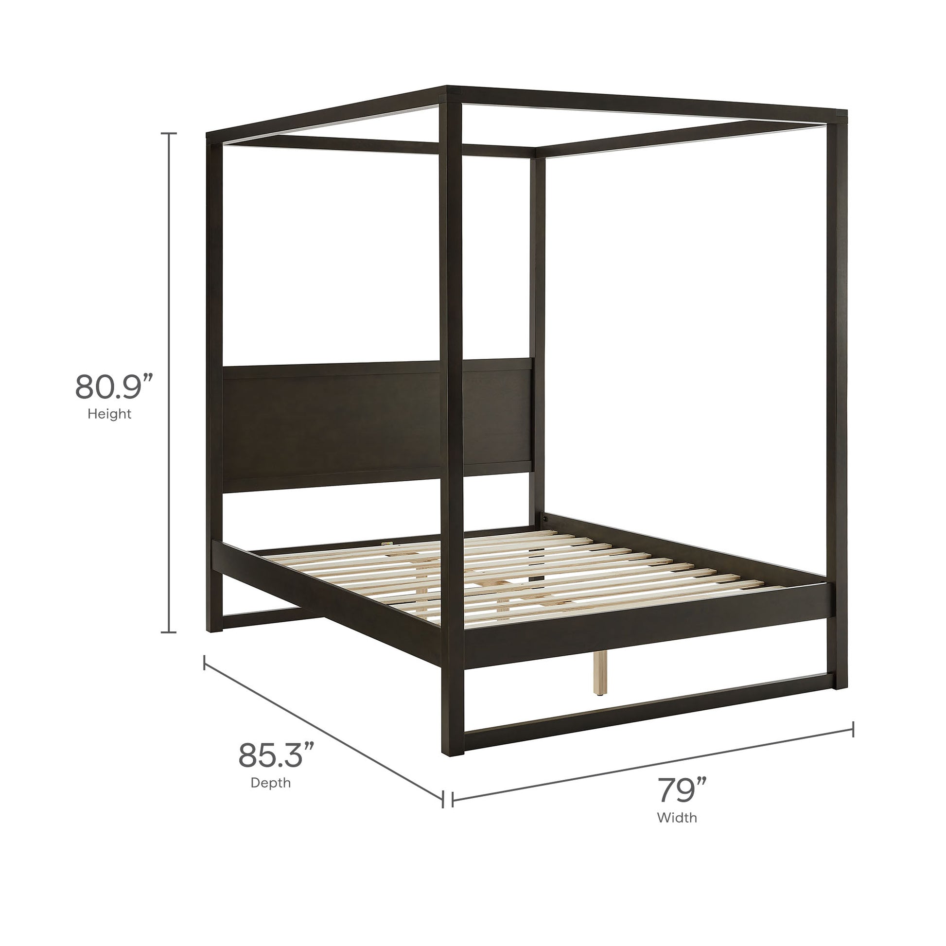Alva King Wood Canopy Platform Bed by Modway - Best Buy Furniture