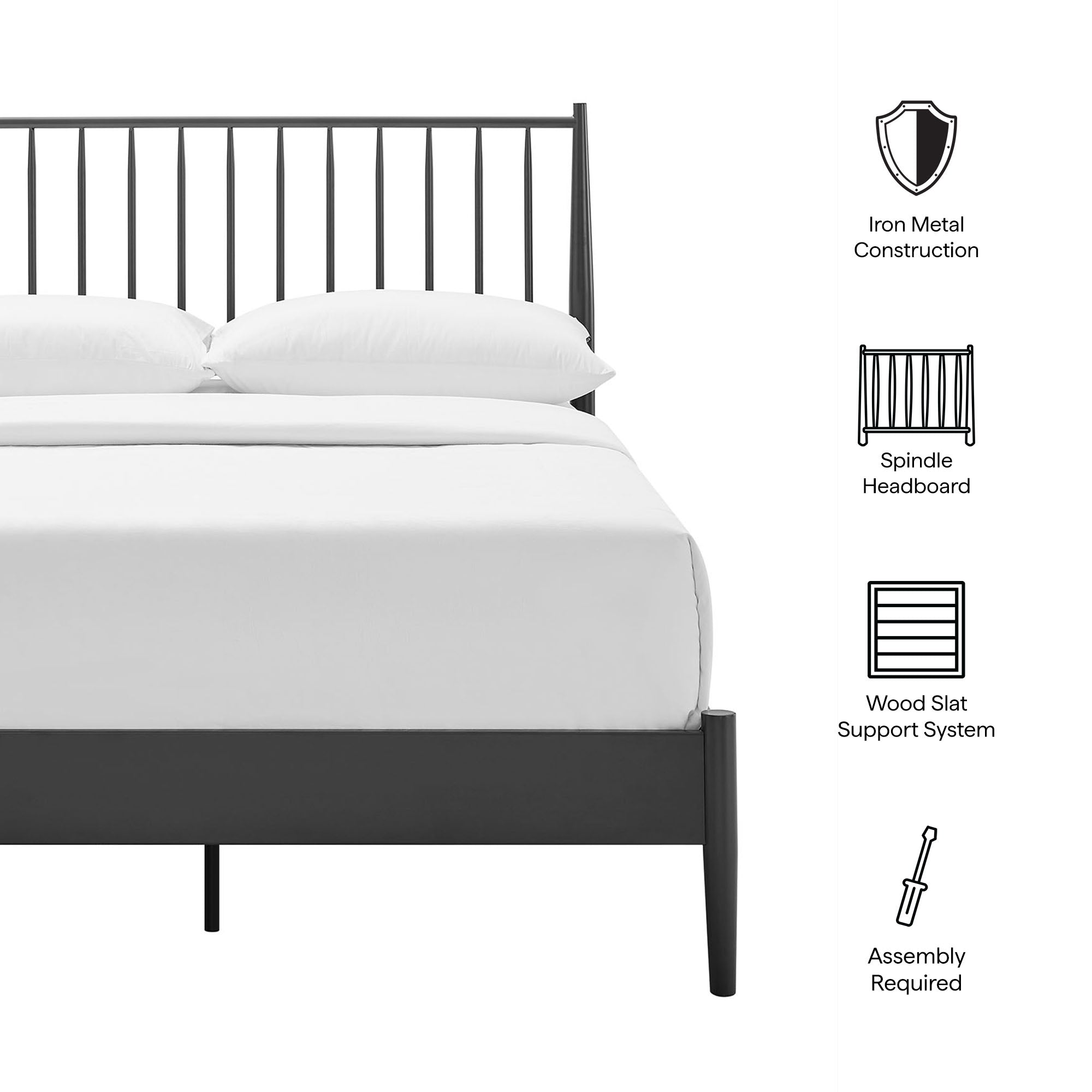 Adair Spindle Metal Full Platform Bed by Modway - Best Buy Furniture