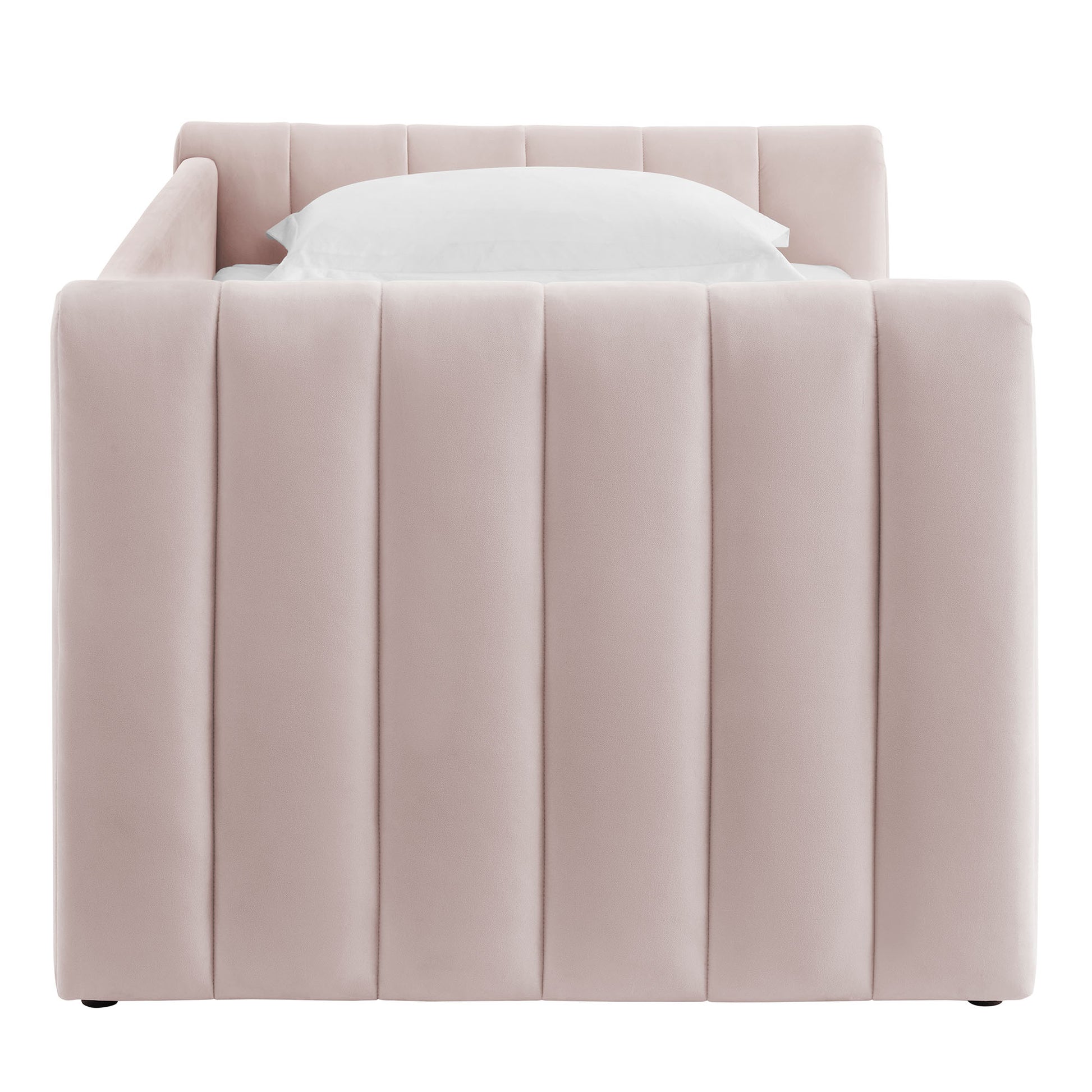 Veyla Channel Tufted Performance Velvet Twin Daybed With Trundle by Modway - Best Buy Furniture