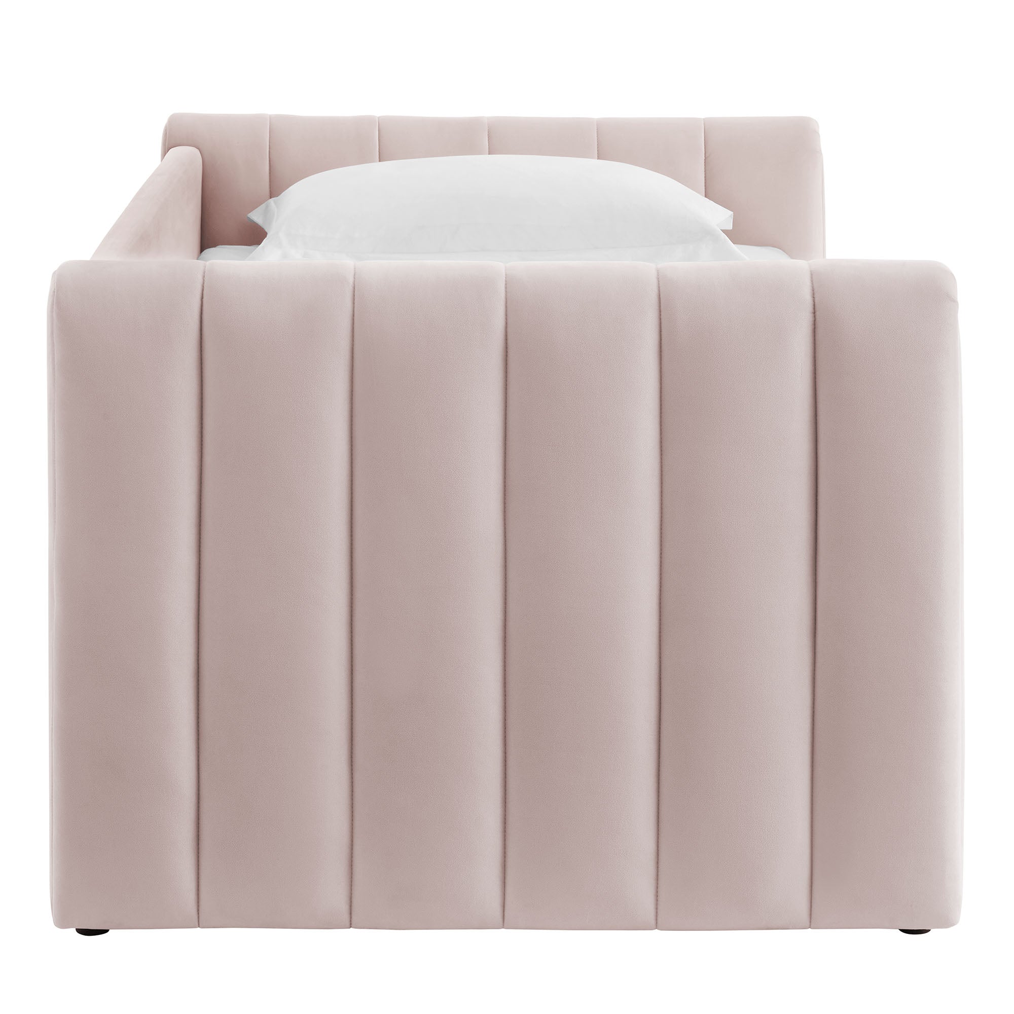 Veyla Channel Tufted Performance Velvet Twin Daybed With Trundle by Modway - Best Buy Furniture