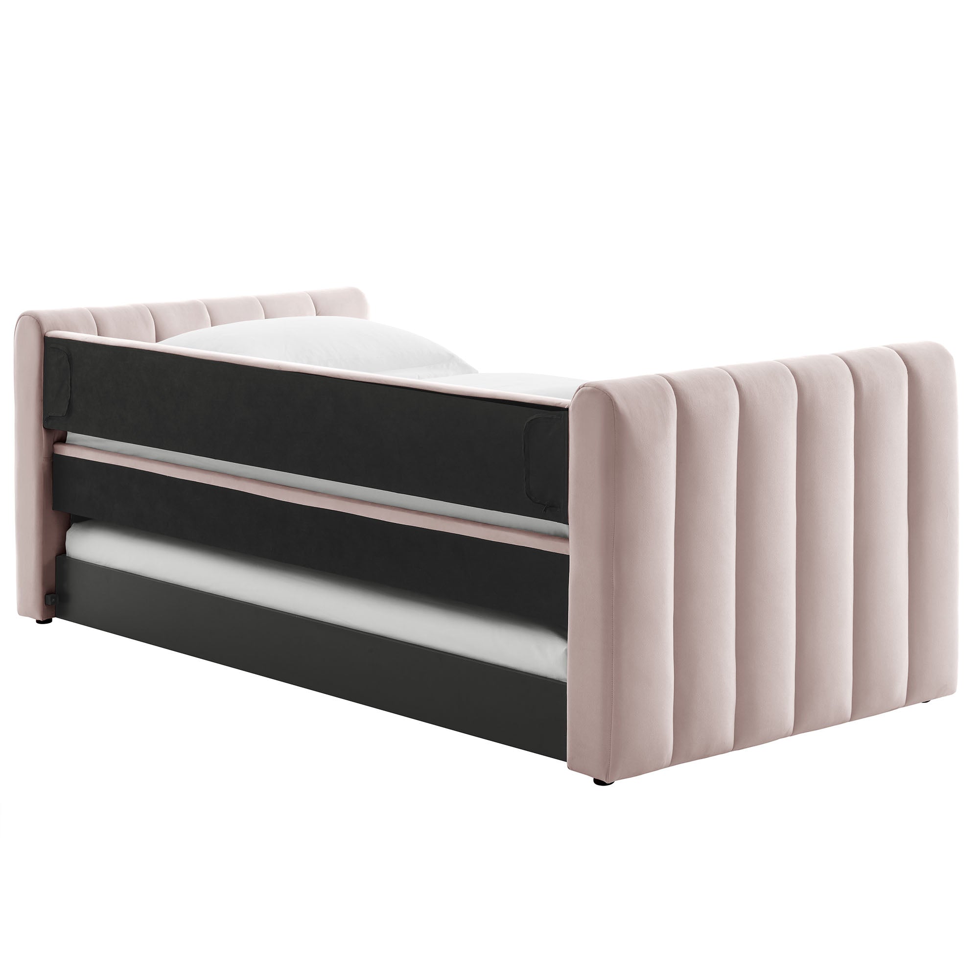 Veyla Channel Tufted Performance Velvet Twin Daybed With Trundle by Modway - Best Buy Furniture