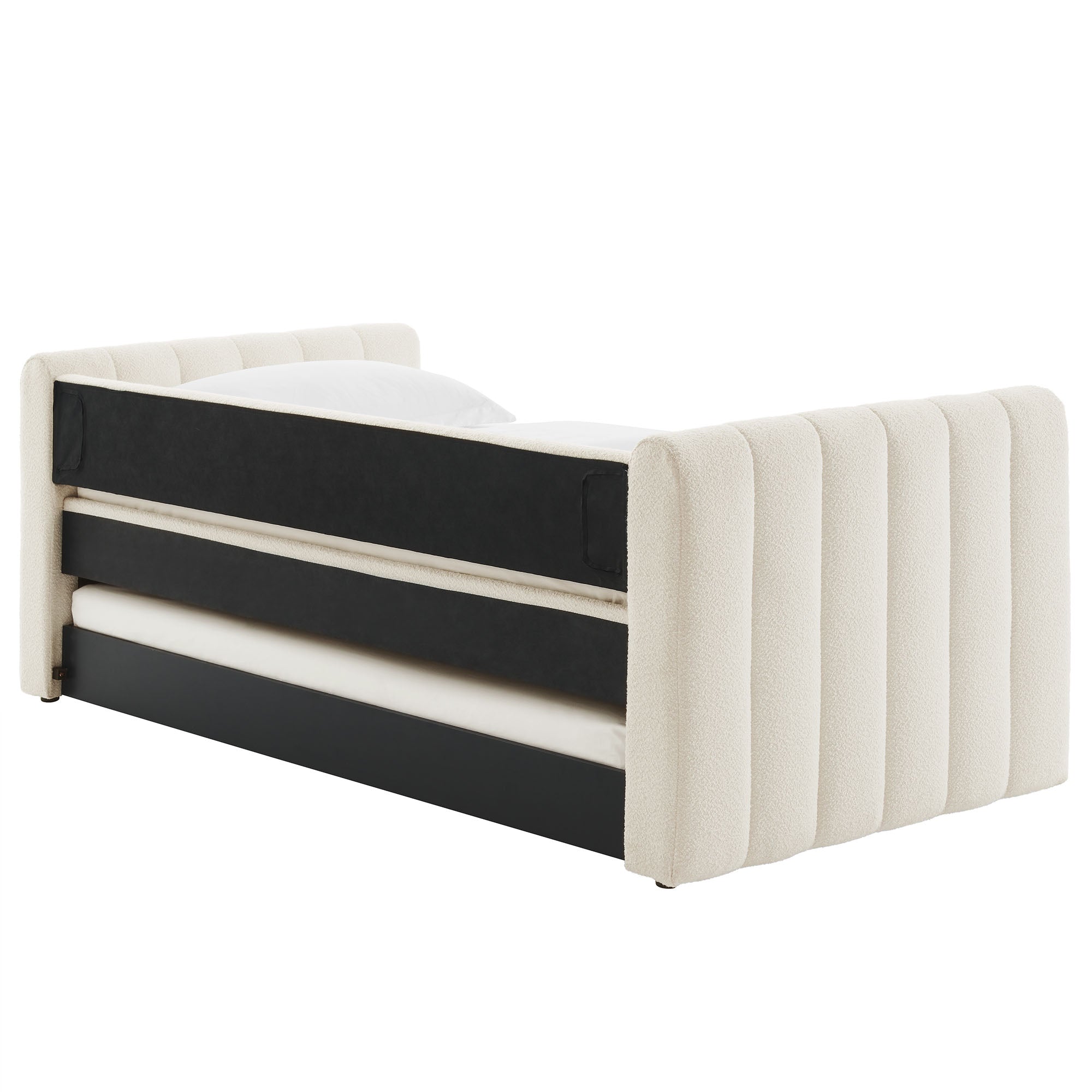Veyla Channel Tufted Boucle Twin Daybed With Trundle by Modway - Best Buy Furniture