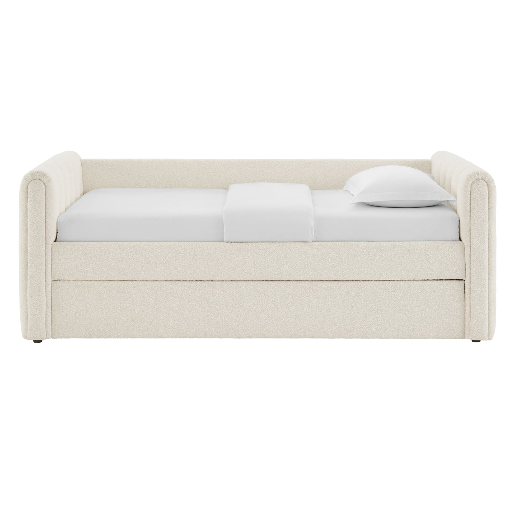 Veyla Channel Tufted Boucle Twin Daybed With Trundle by Modway - Best Buy Furniture