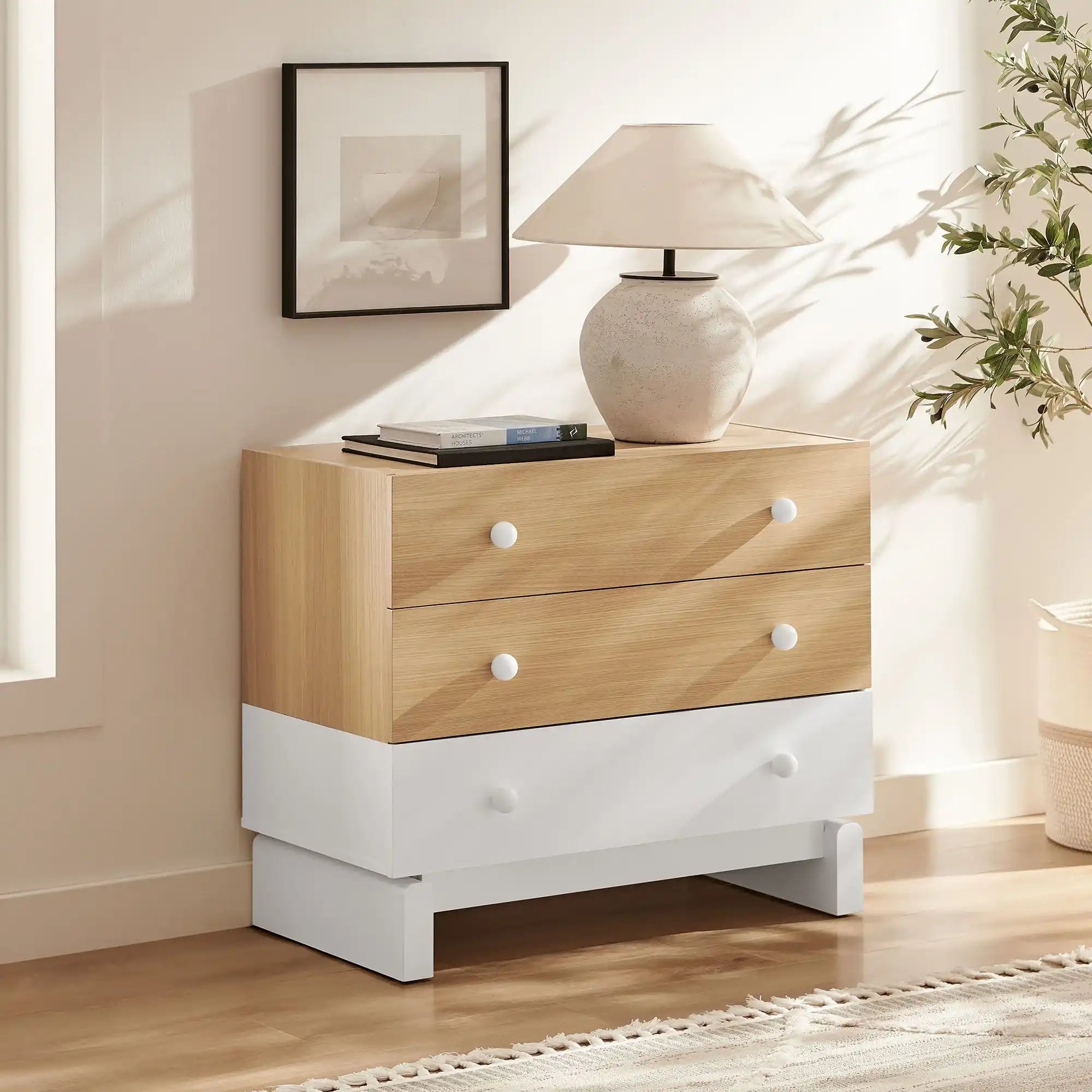 Nolia 3-Drawer Color Block Dresser - Best Buy Furniture