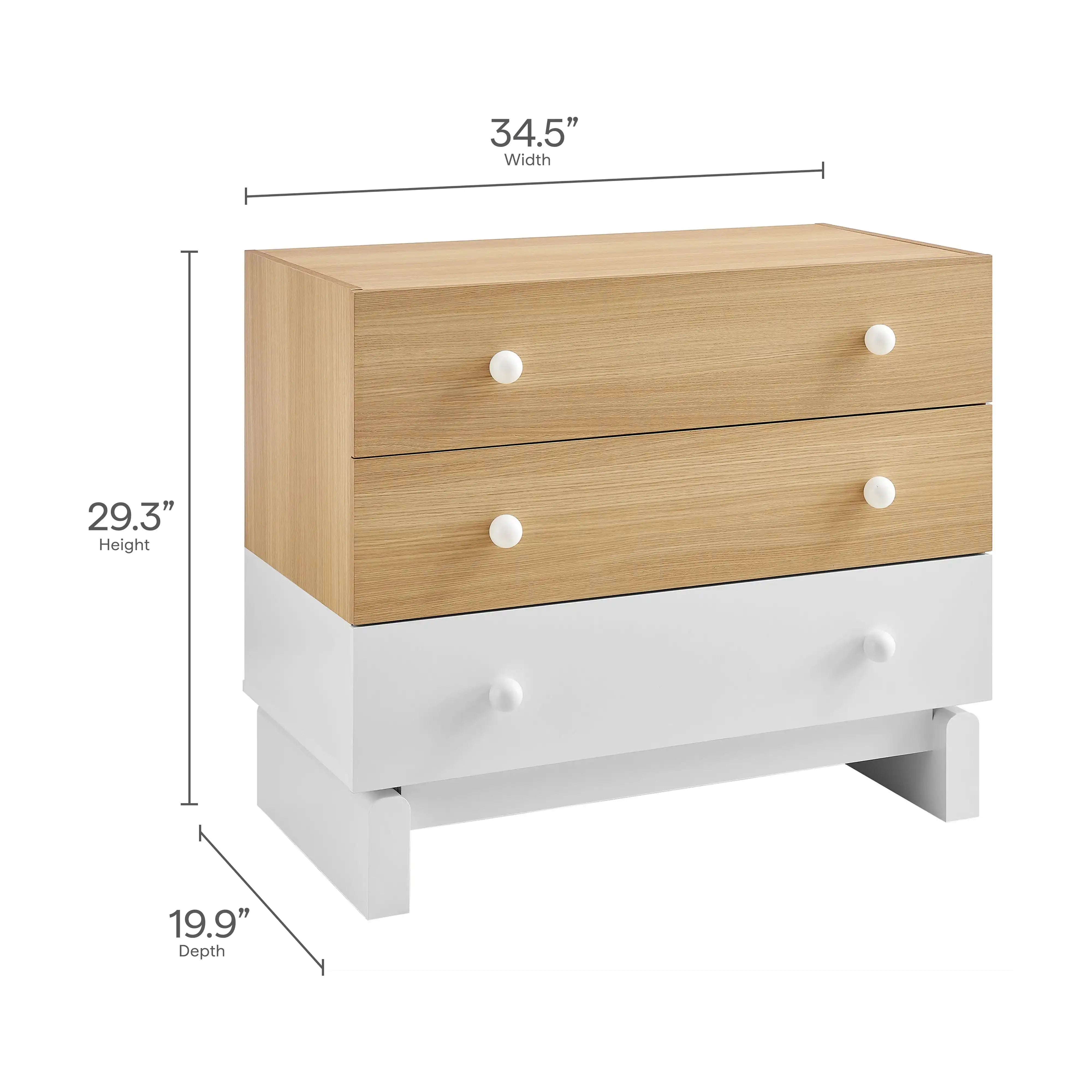 Nolia 3-Drawer Color Block Dresser - Best Buy Furniture