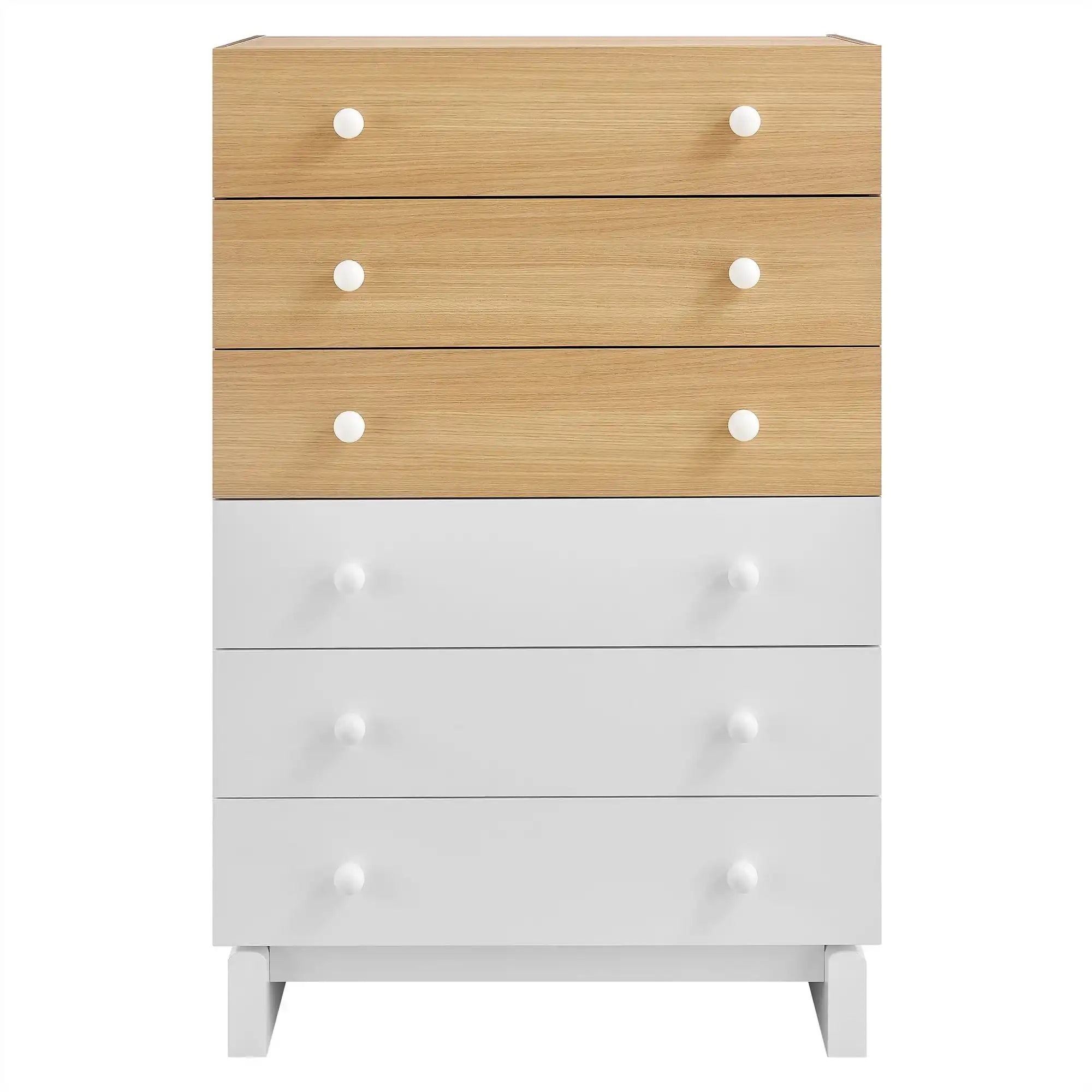 Nolia 6-Drawer Color Block Dresser Chest - Best Buy Furniture