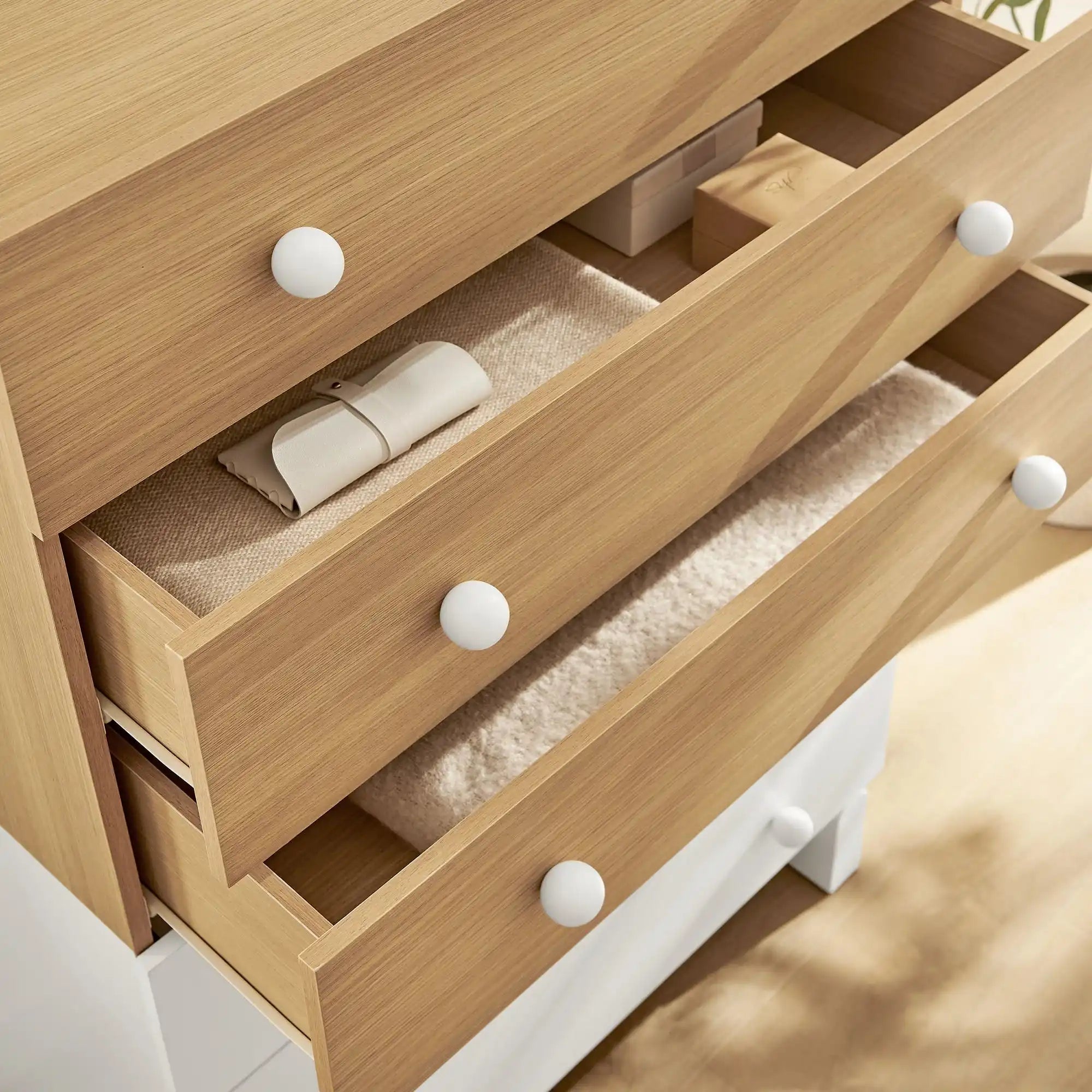 Nolia 6-Drawer Color Block Dresser Chest - Best Buy Furniture