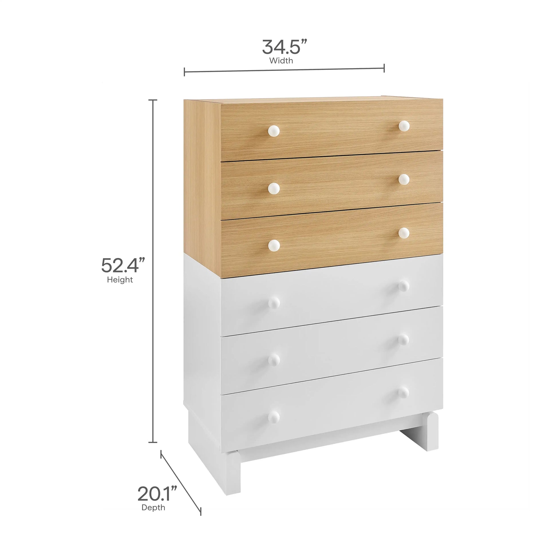 Nolia 6-Drawer Color Block Dresser Chest - Best Buy Furniture
