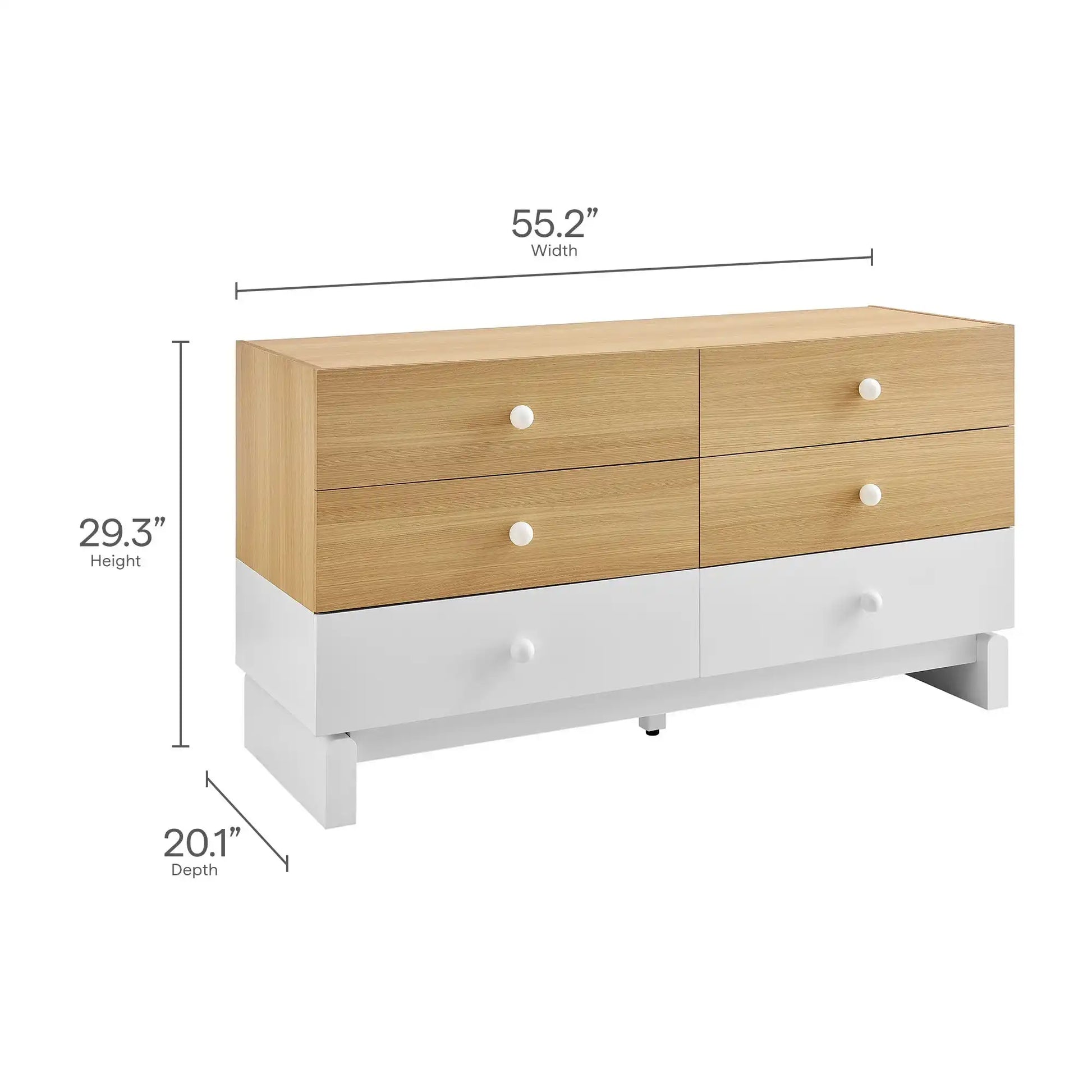 Nolia 6-Drawer Color Block Dresser - Best Buy Furniture
