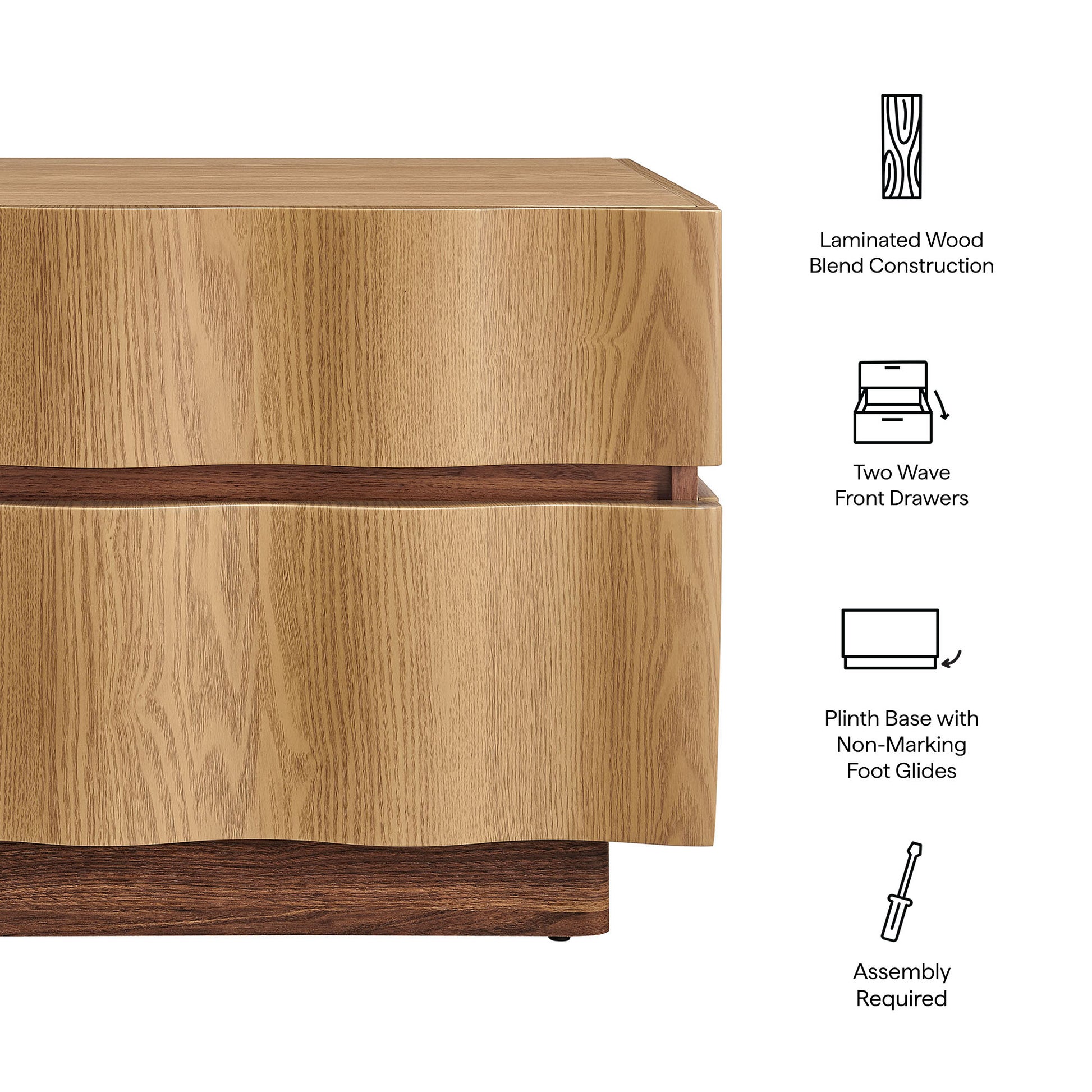 Isola 2 Drawer Nightstand by Modway - Best Buy Furniture